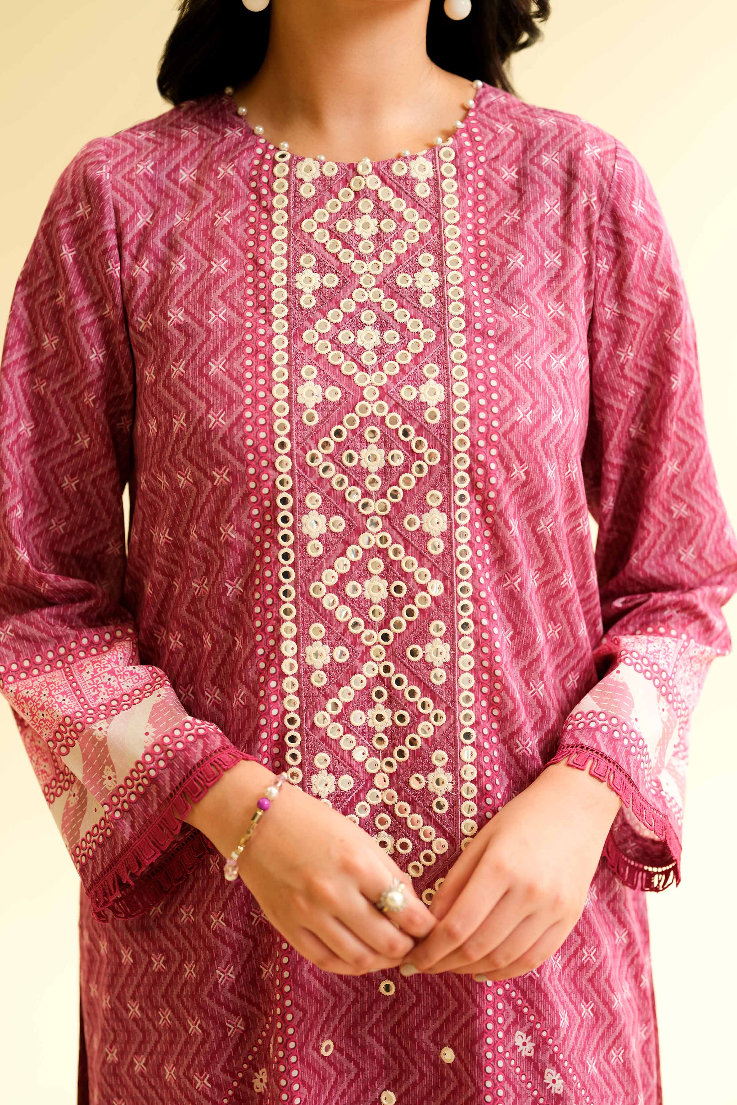 3 Piece - Digital Printed Embroidered Suit - 42501426 for Women - Unstitched Collection | Nishat | Shop Online
