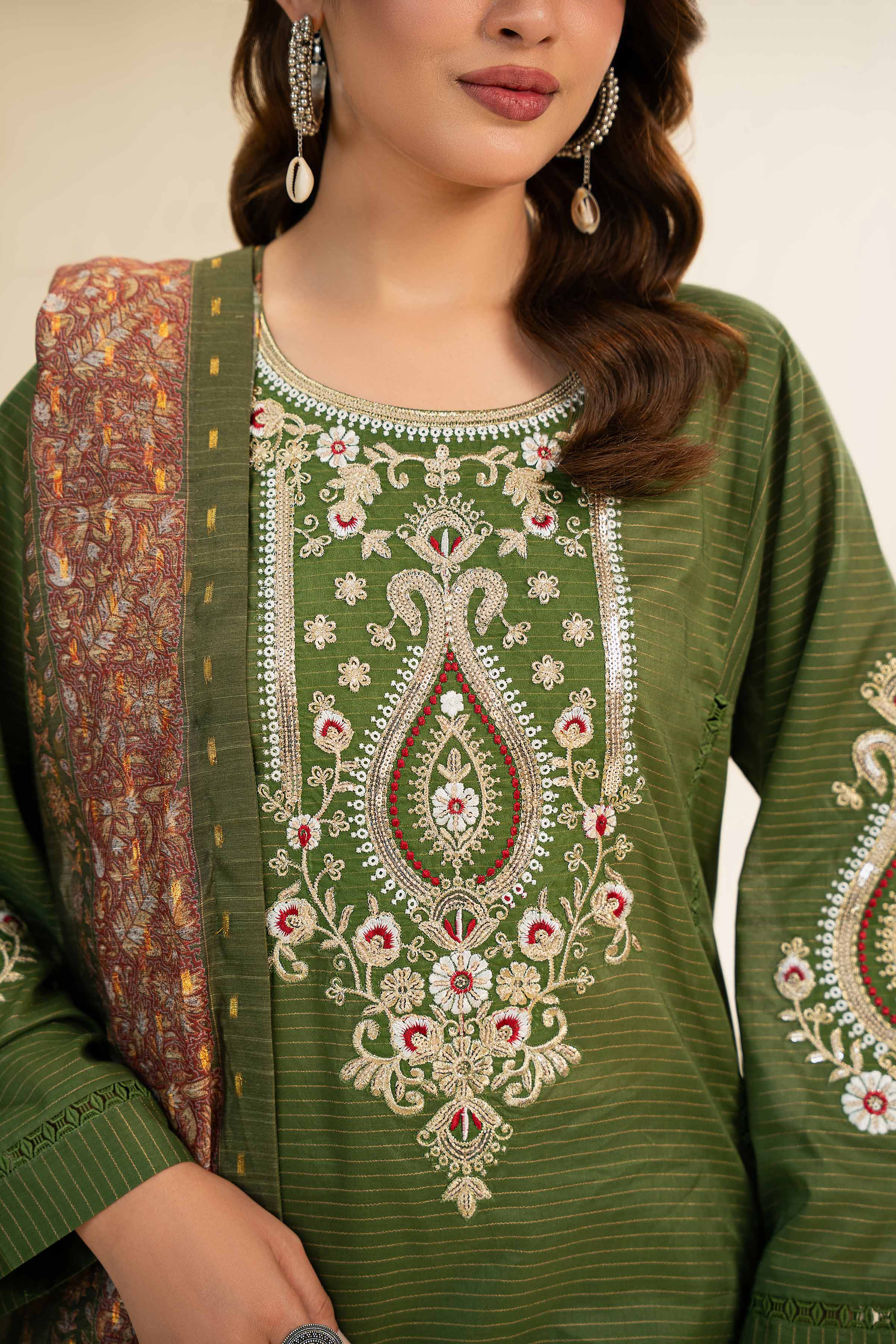 3 Piece - Embroidered Suit - 42501436 for Women - Unstitched Collection | Nishat | Shop Online
