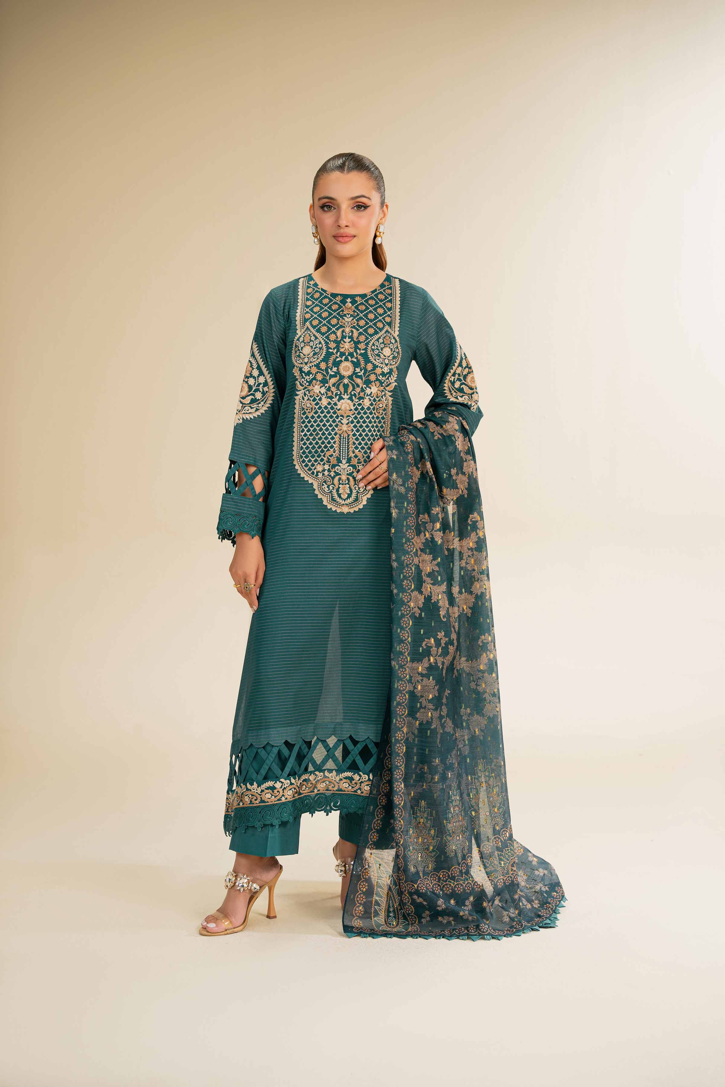 3 Piece - Embroidered Suit - 42501437 for Women - Unstitched Collection | Nishat | Shop Online
