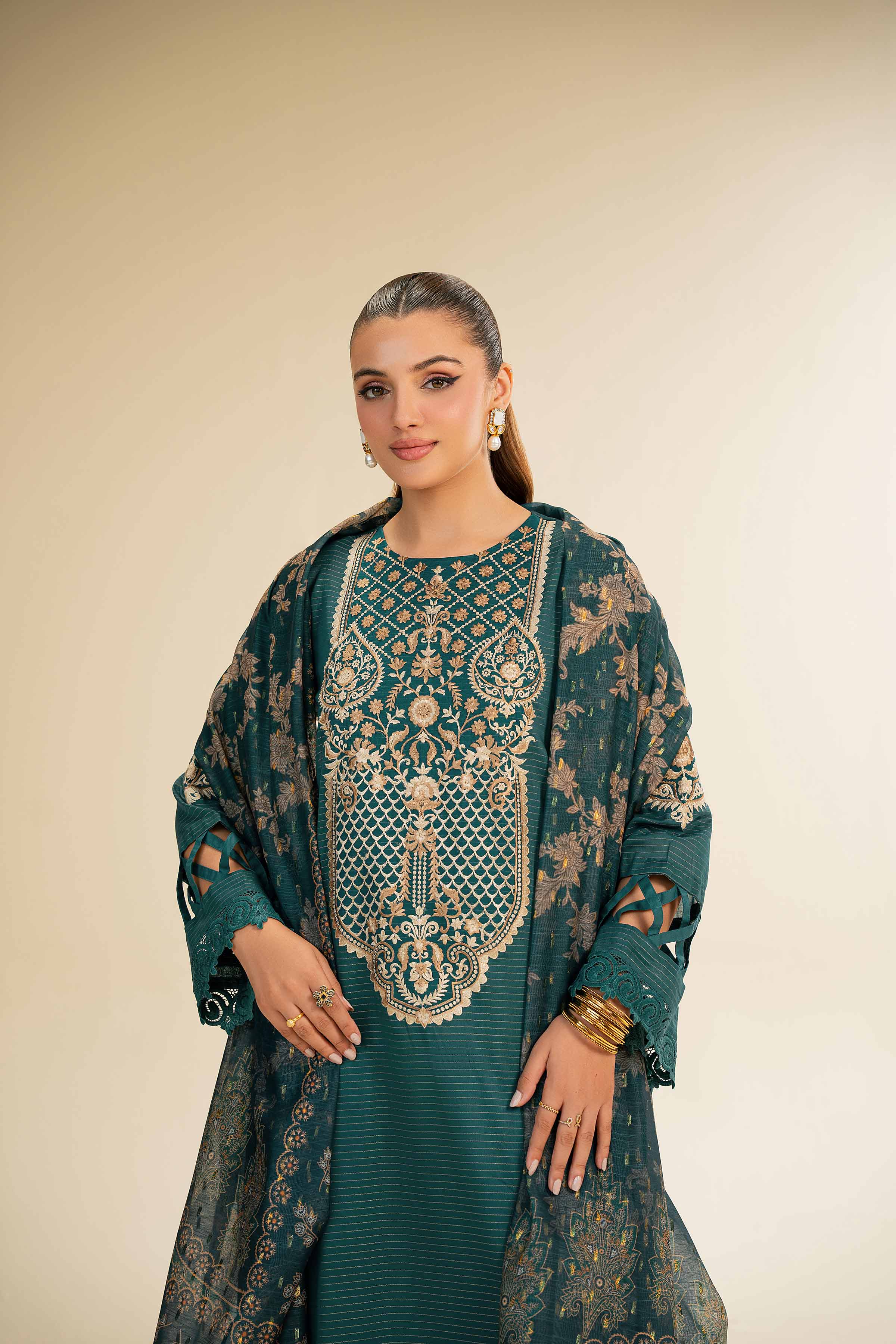 3 Piece - Embroidered Suit - 42501437 for Women - Unstitched Collection | Nishat | Shop Online