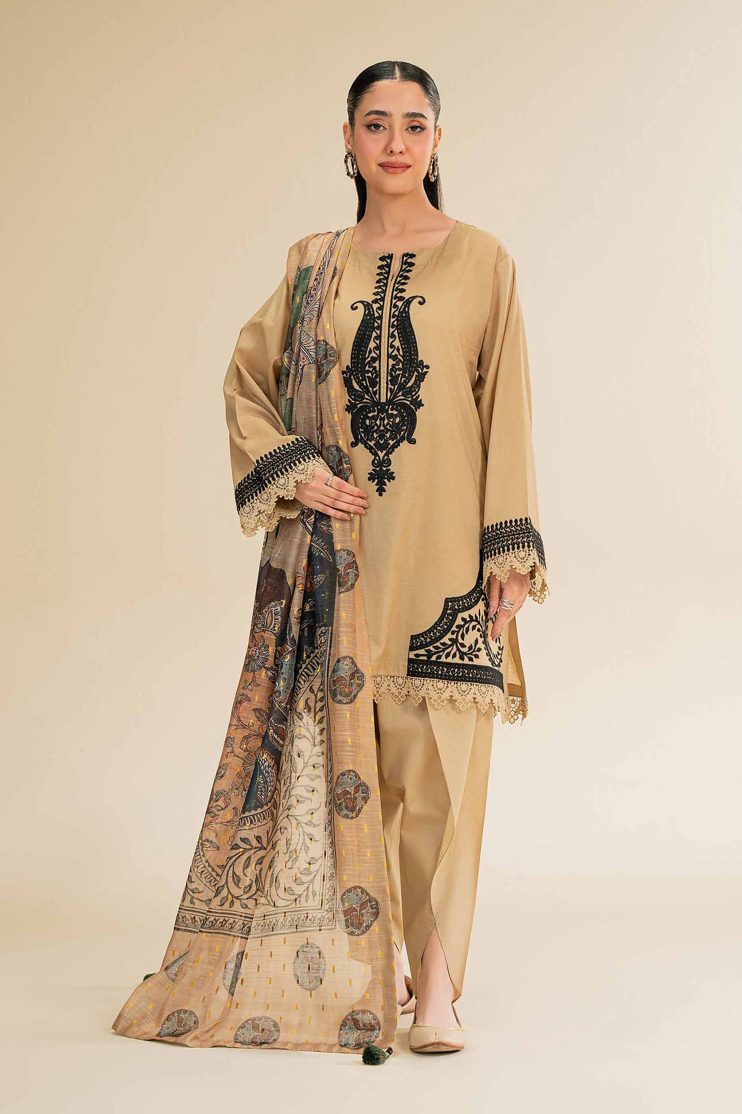 3 Piece - Embroidered Suit - 42501440 for Women - Unstitched Collection | Nishat | Shop Online