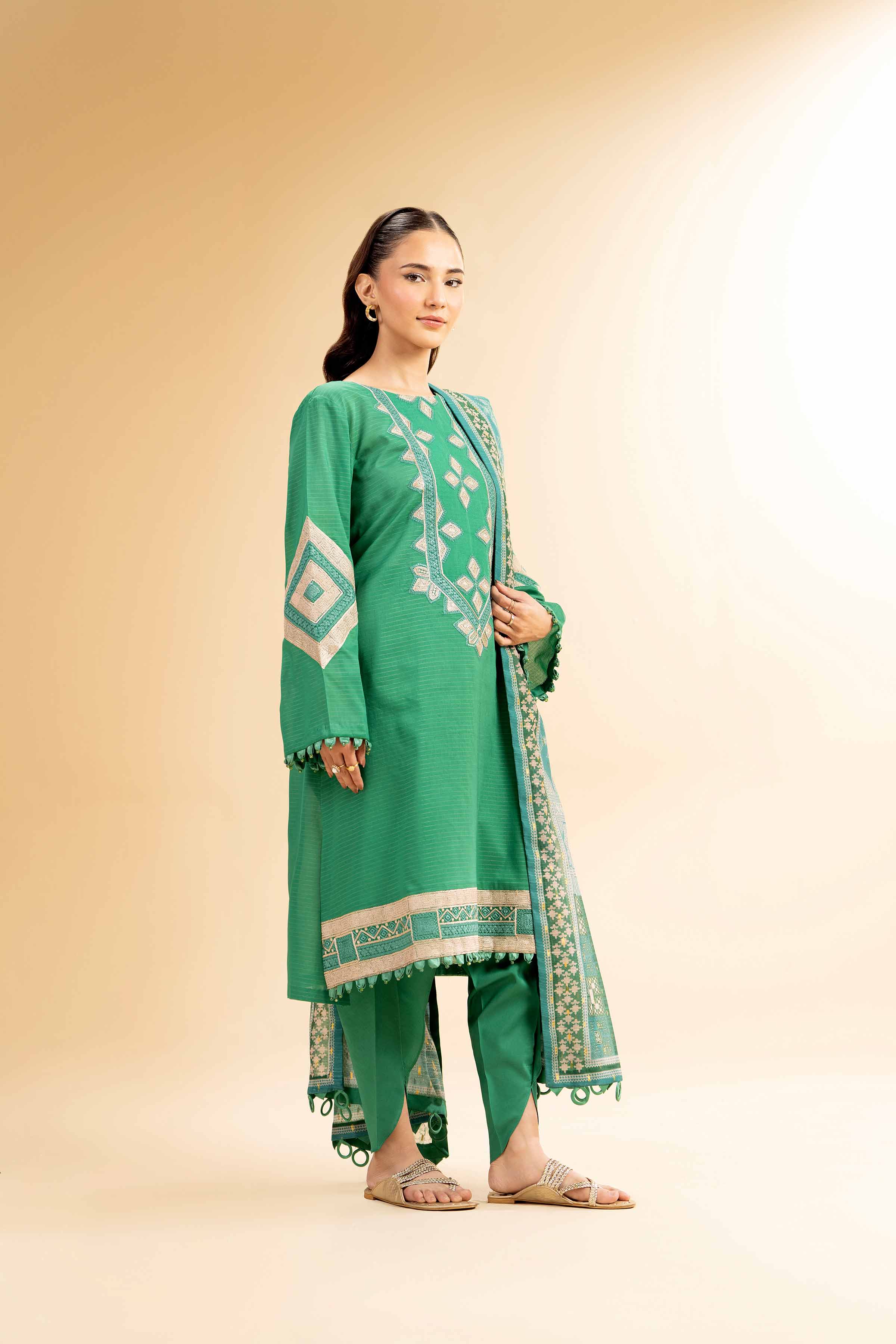 3 Piece - Embroidered Suit - 42501441 for Women - Unstitched Collection | Nishat | Shop Online