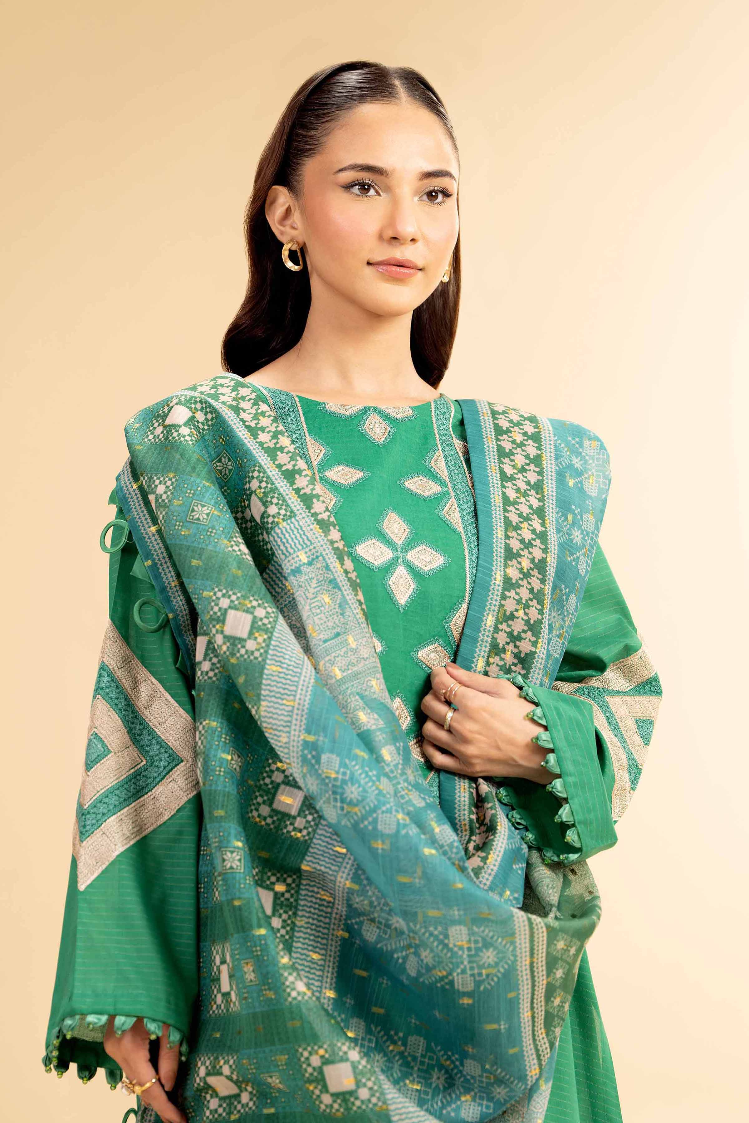 3 Piece - Embroidered Suit - 42501441 for Women - Unstitched Collection | Nishat | Shop Online