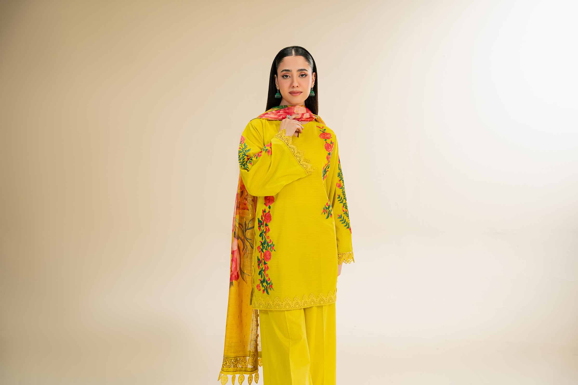 3 Piece - Embroidered Suit - 42501445 for Women - Unstitched Collection | Nishat | Shop Online