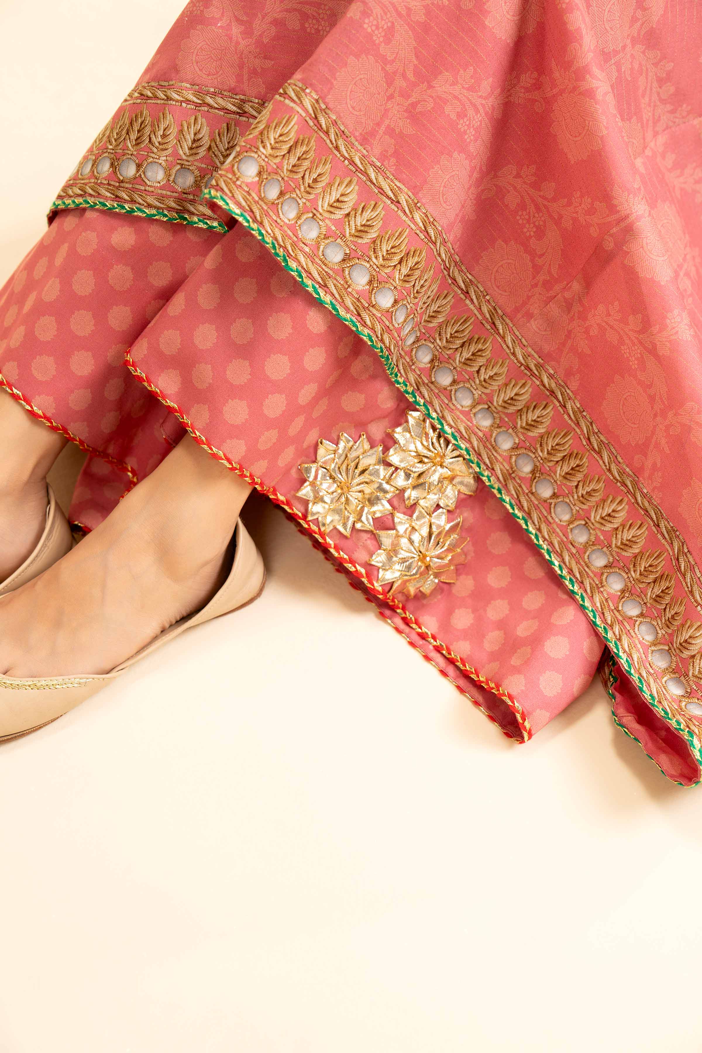 3 Piece - Printed With Gotta Laces Suit - 42501449 for Women - Unstitched Collection | Nishat | Shop Online