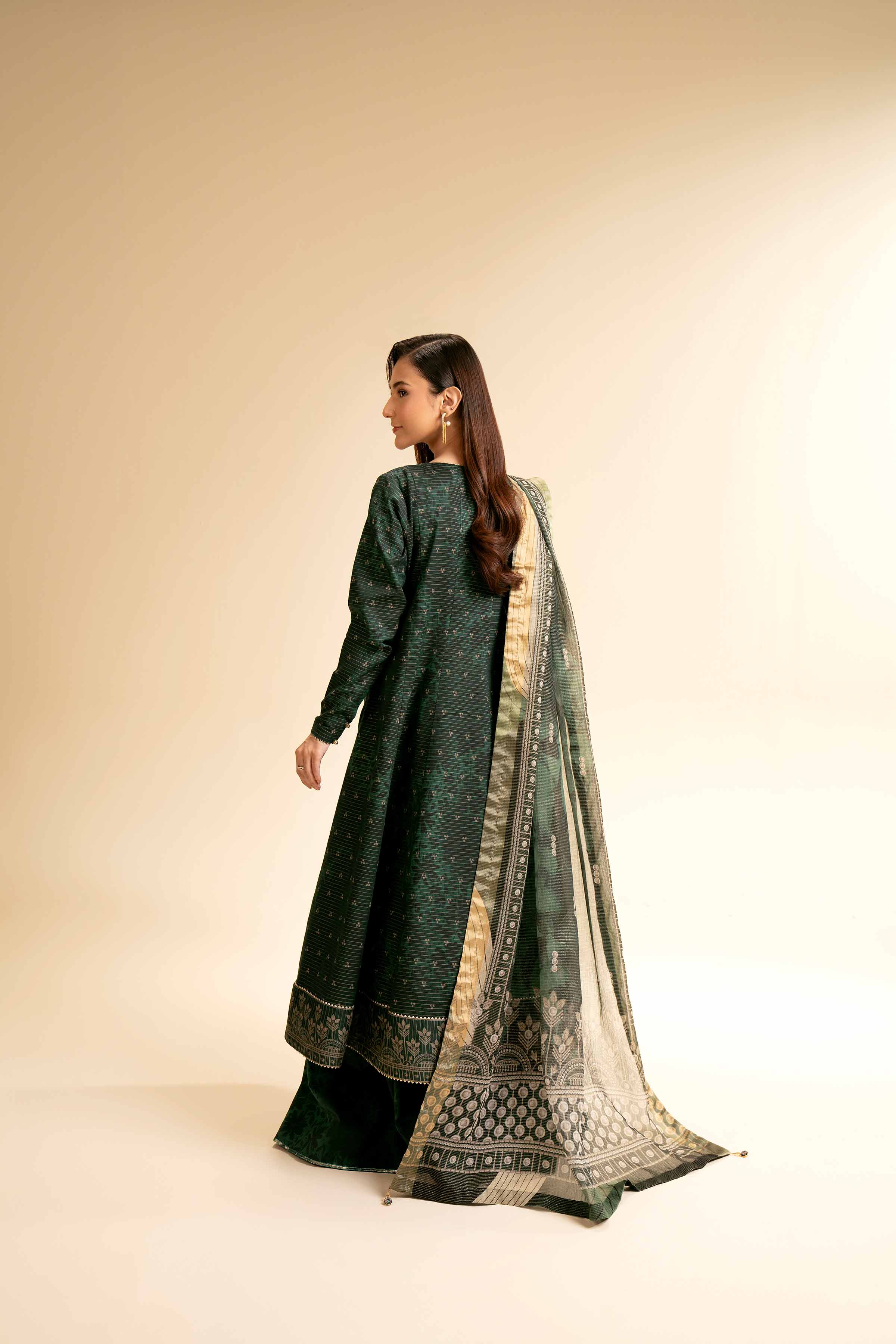 3 Piece - Printed With Gotta Laces Suit - 42501453 for Women - Unstitched Collection | Nishat | Shop Online