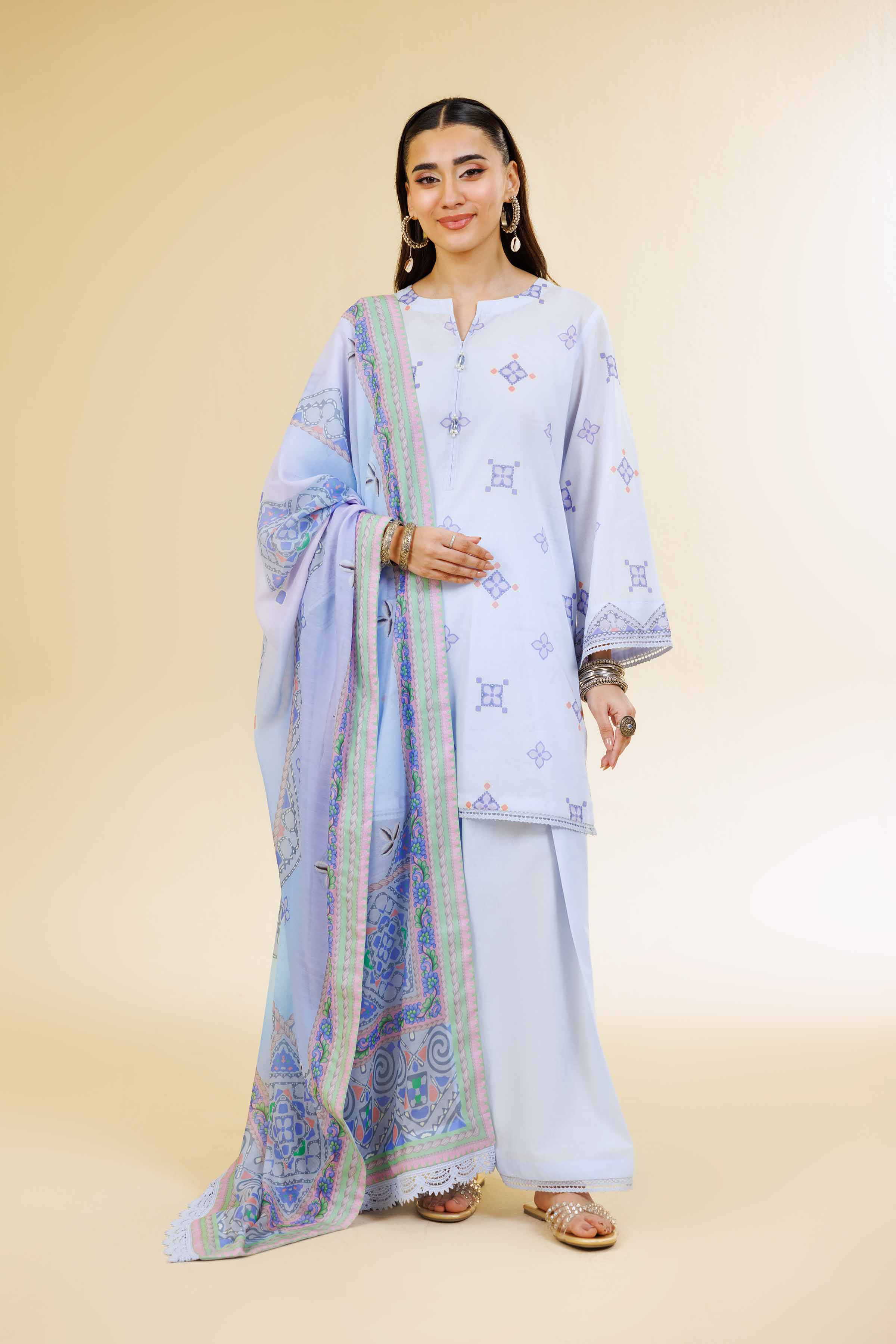 3 Piece - Printed Suit - 42501457 for Women - Unstitched Collection | Nishat | Shop Online
