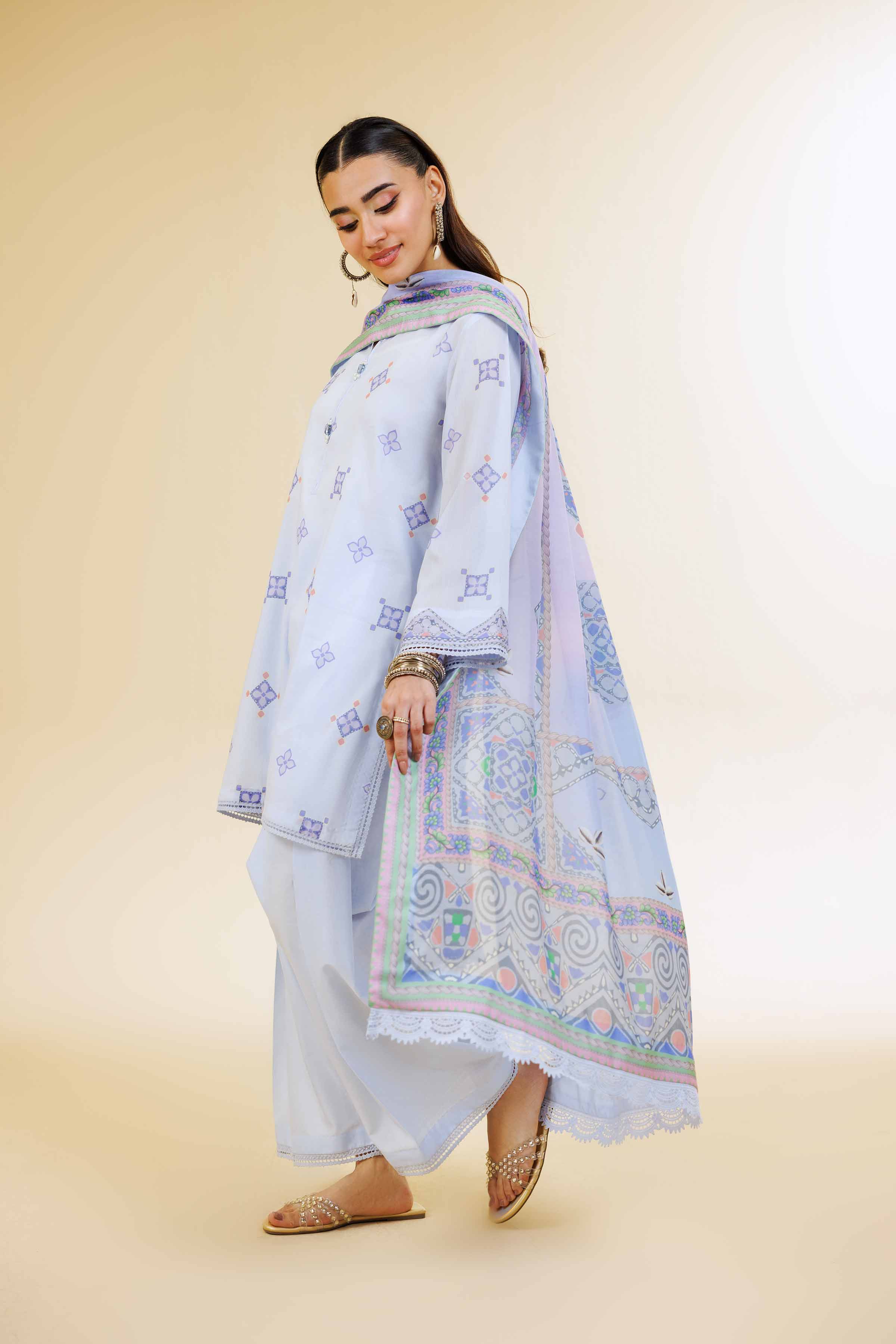 3 Piece - Printed Suit - 42501457 for Women - Unstitched Collection | Nishat | Shop Online