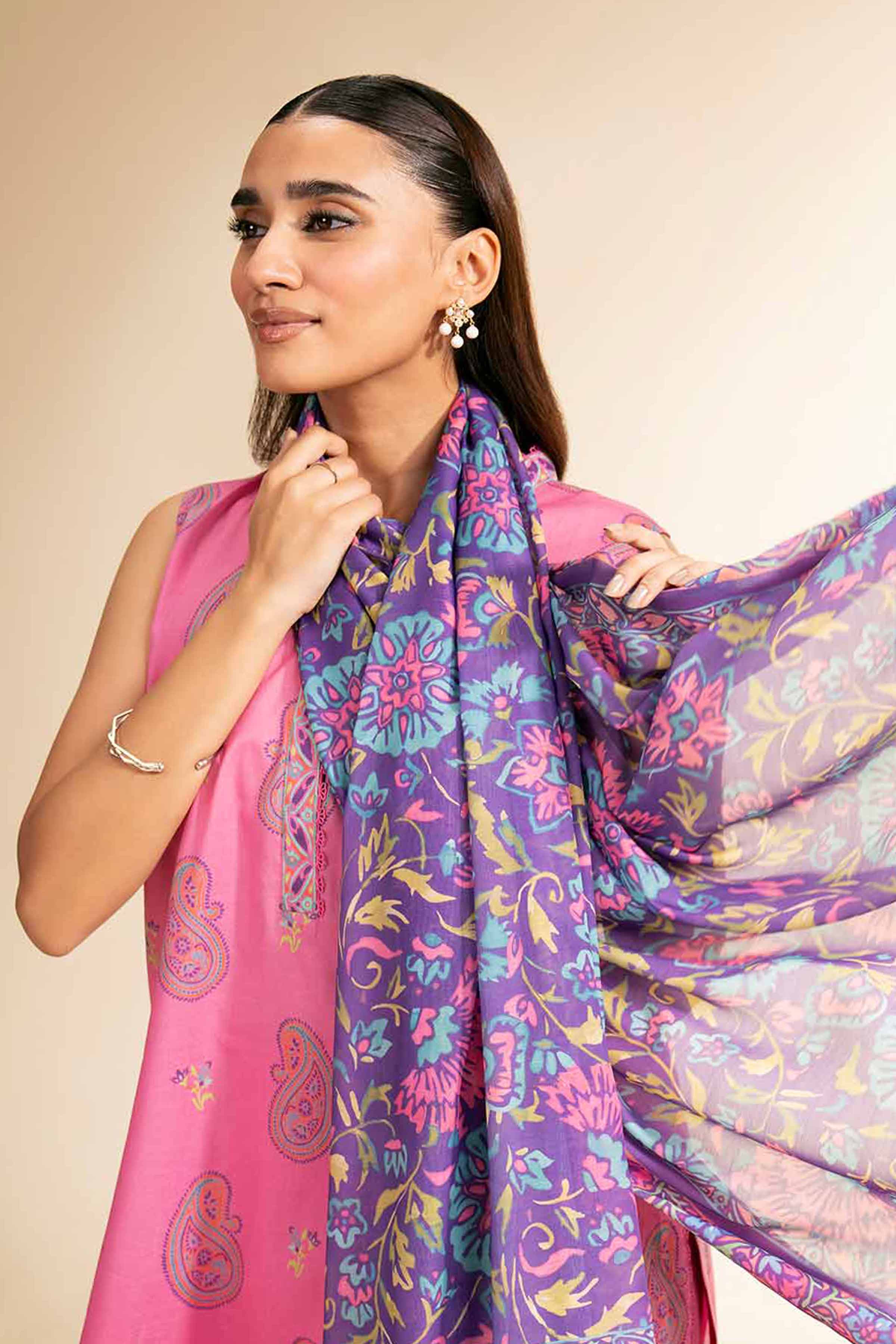 3 Piece - Printed Suit - 42501459 for Women - Unstitched Collection | Nishat | Shop Online
