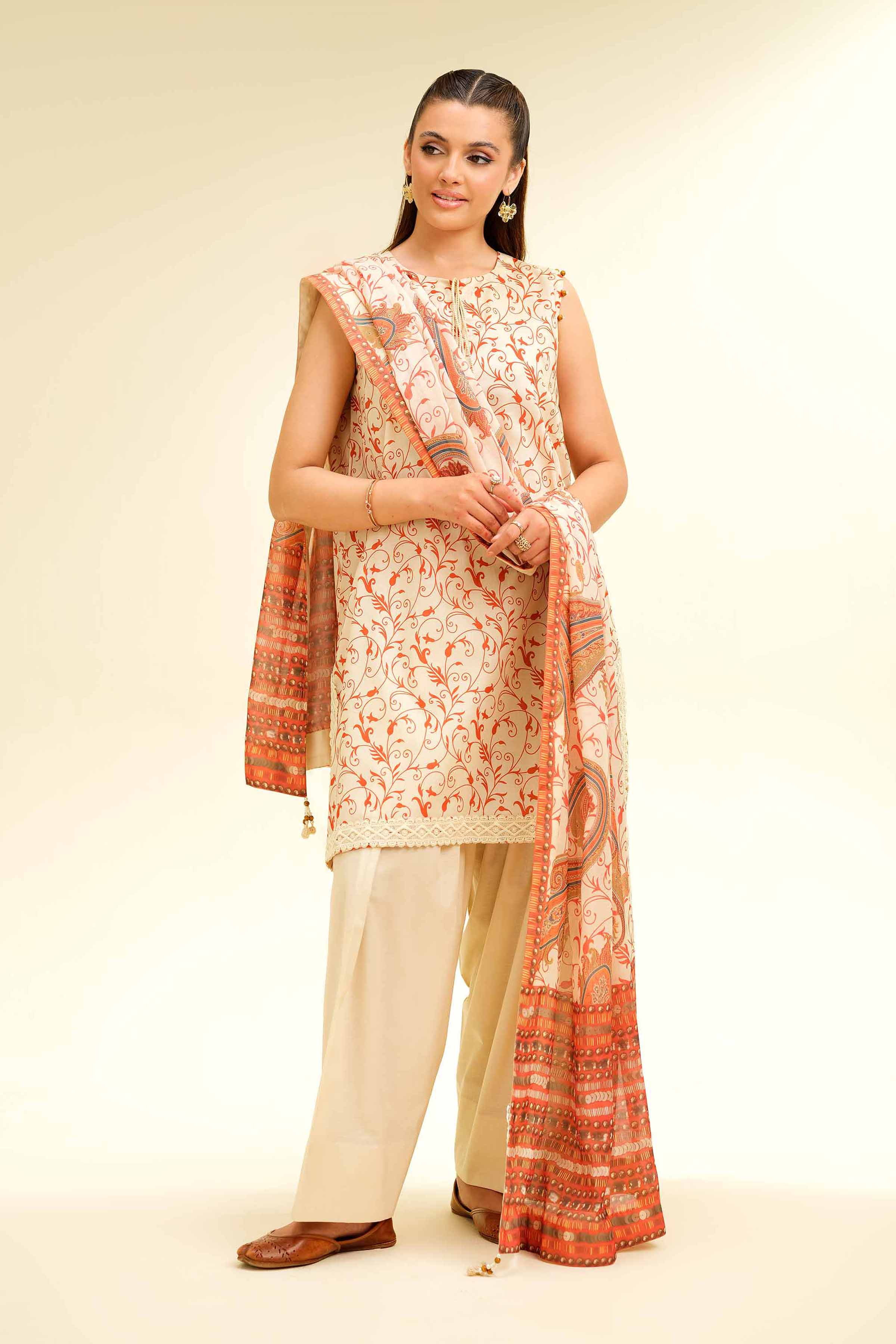 3 Piece - Printed Suit - 42501460 for Women - Unstitched Collection | Nishat | Shop Online