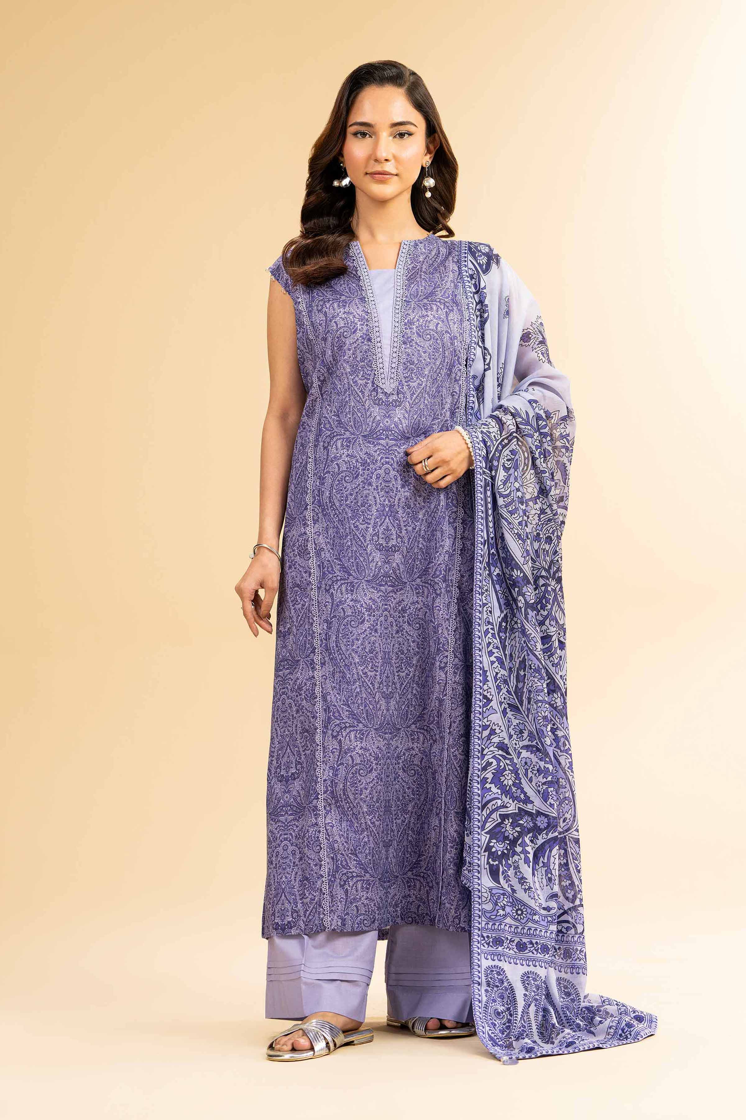 3 Piece - Printed Suit - 42501462 for Women - Unstitched Collection | Nishat | Shop Online