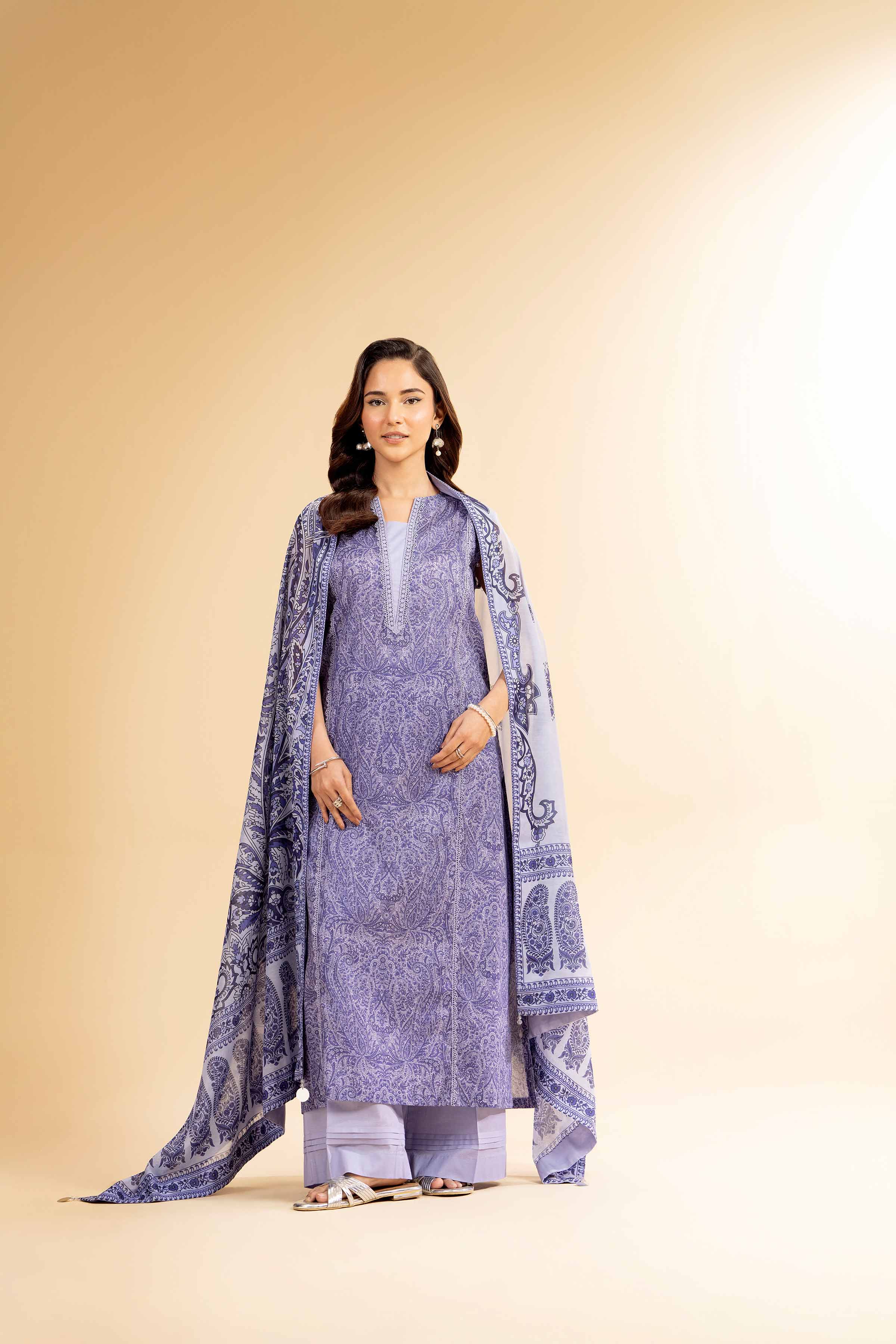 3 Piece - Printed Suit - 42501462 for Women - Unstitched Collection | Nishat | Shop Online