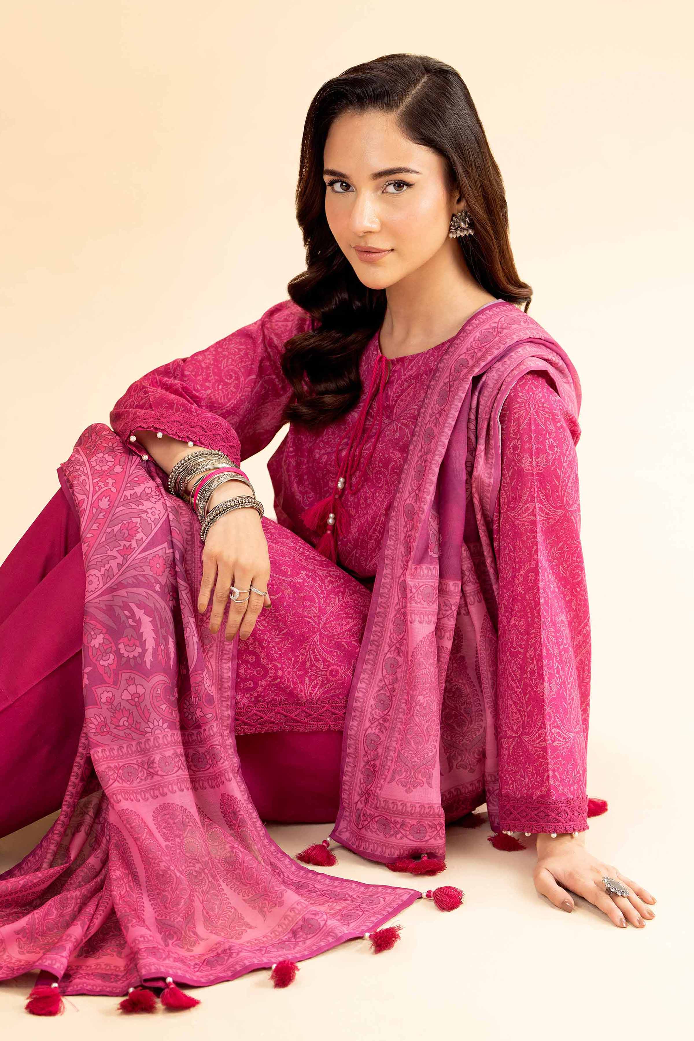 3 Piece - Printed Suit - 42501463 for Women - Unstitched Collection | Nishat | Shop Online