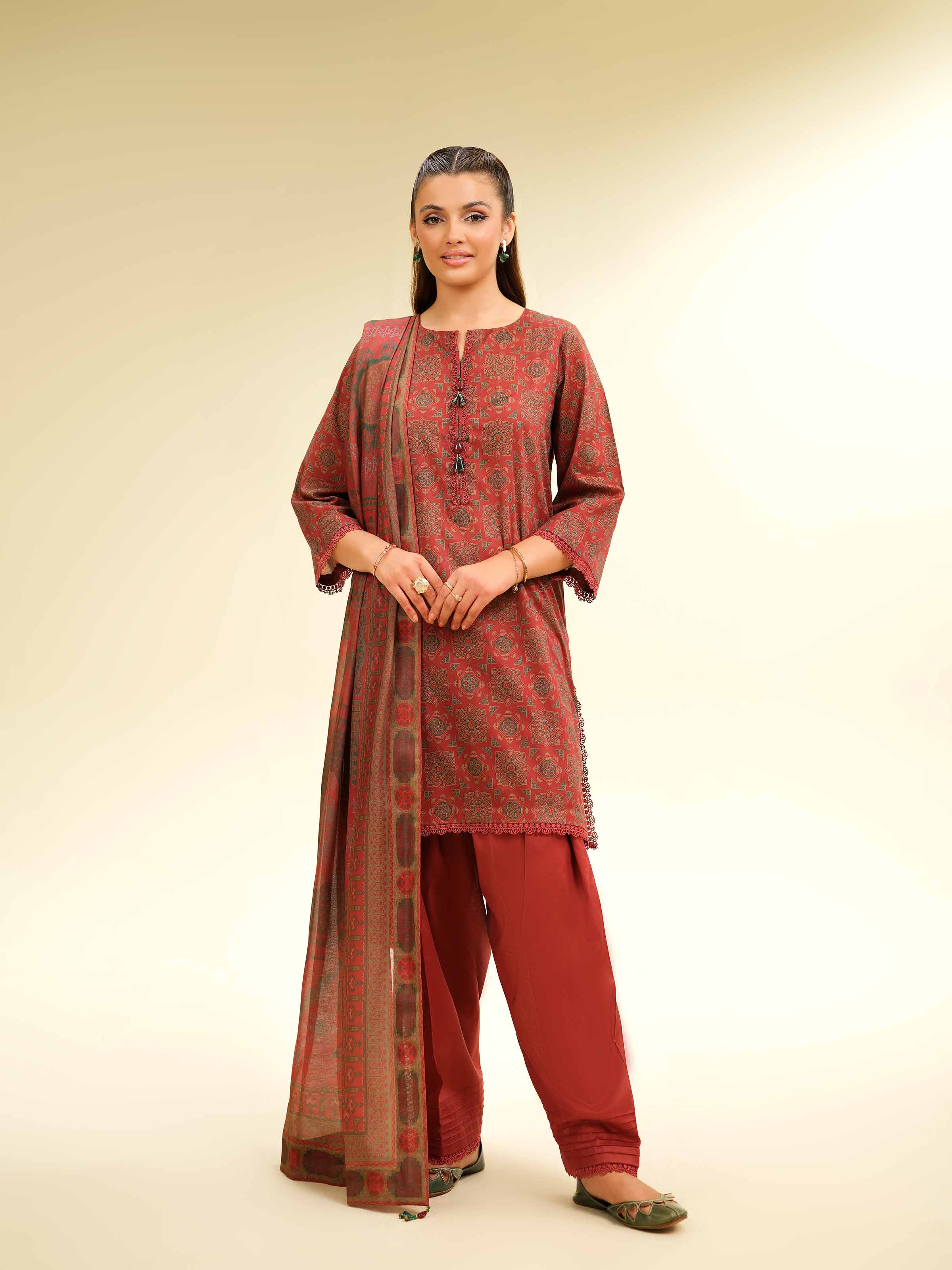 3 Piece - Printed Suit - 42501470 for Women - Unstitched Collection | Nishat | Shop Online