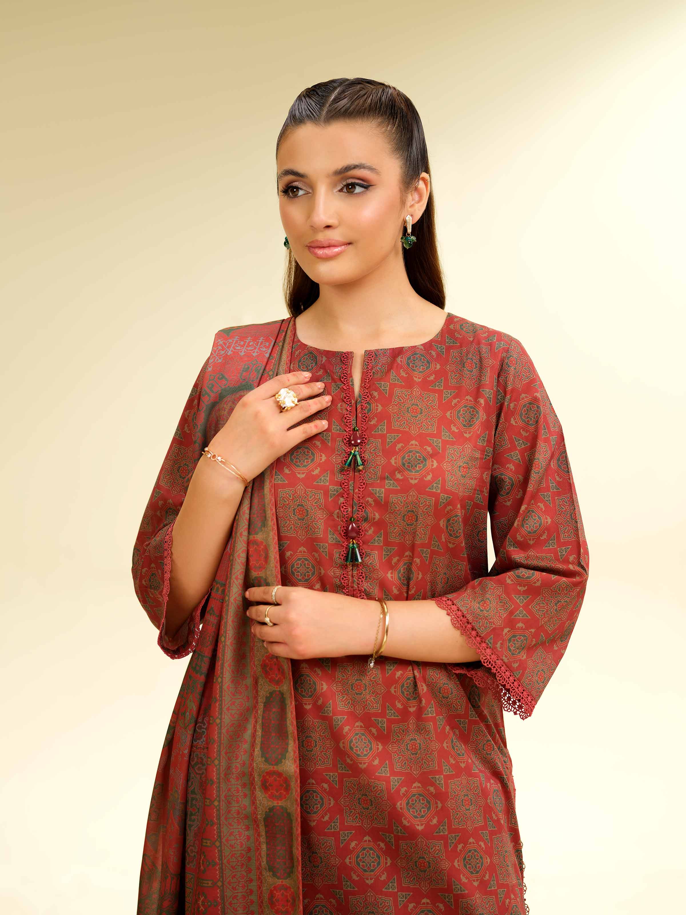 3 Piece - Printed Suit - 42501470 for Women - Unstitched Collection | Nishat | Shop Online