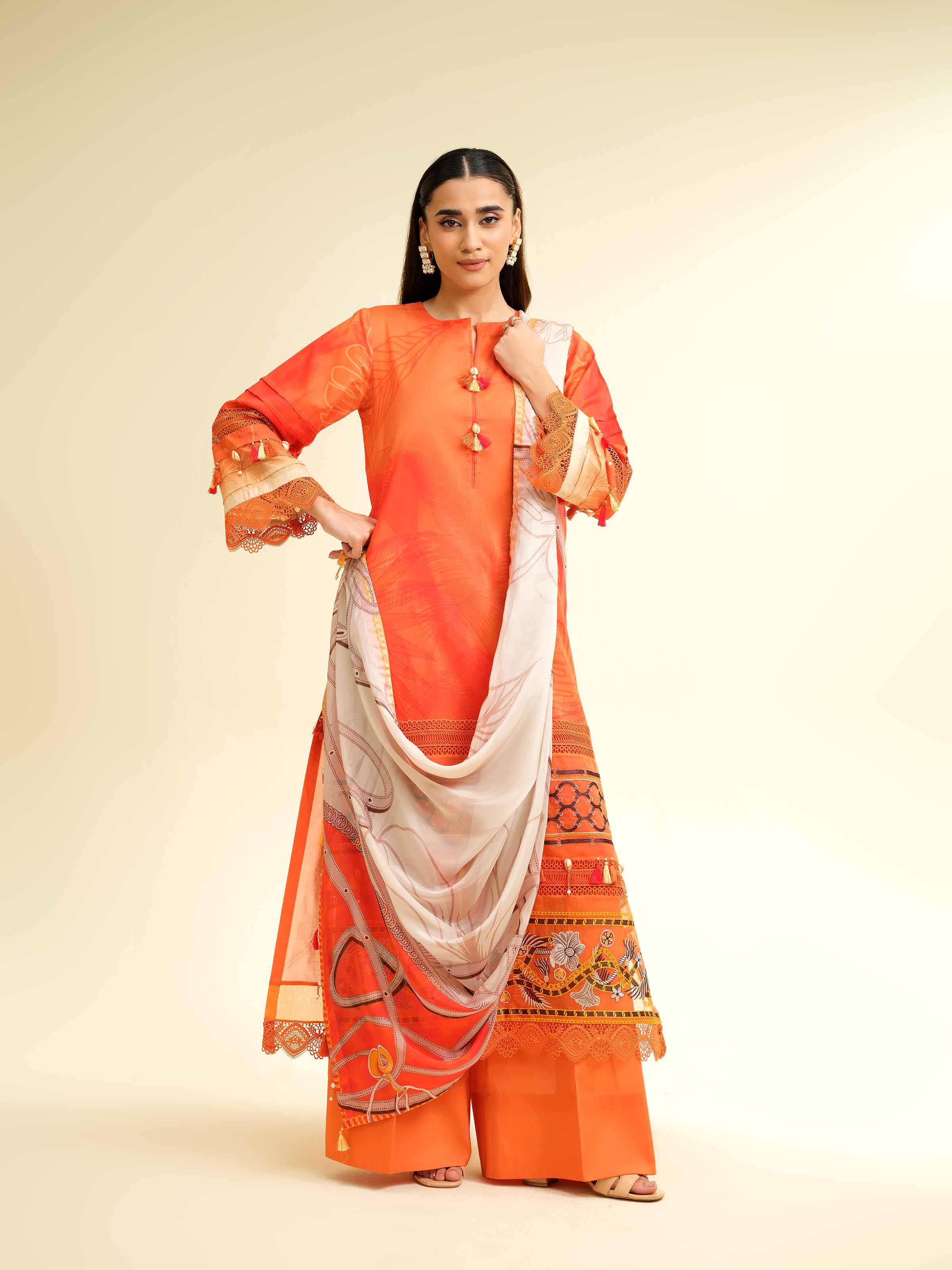3 Piece - Digital Printed Embroidered Suit - 42501477 for Women - Unstitched Collection | Nishat | Shop Online