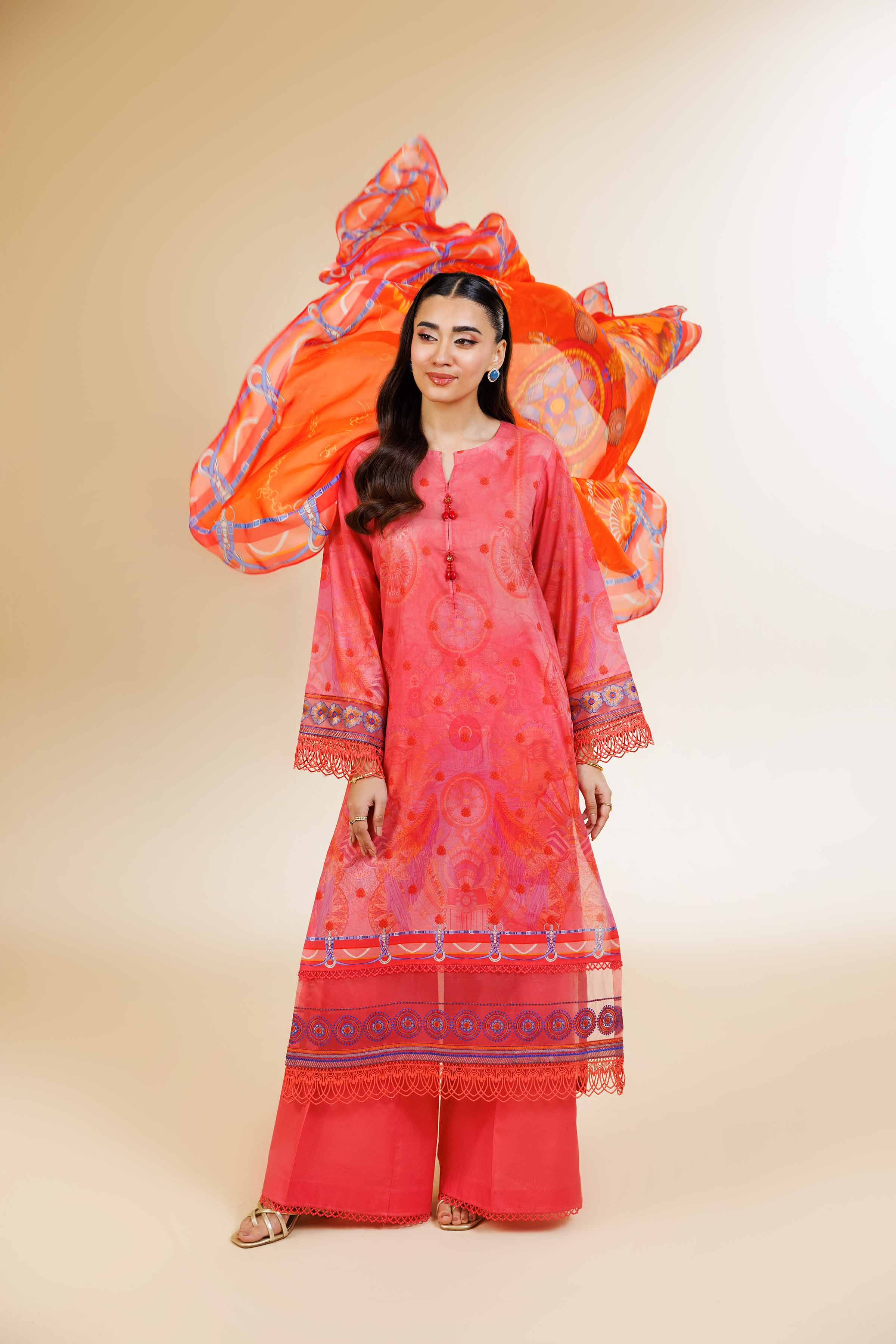 3 Piece - Digital Printed Embroidered Suit - 42501478 for Women - Unstitched Collection | Nishat | Shop Online