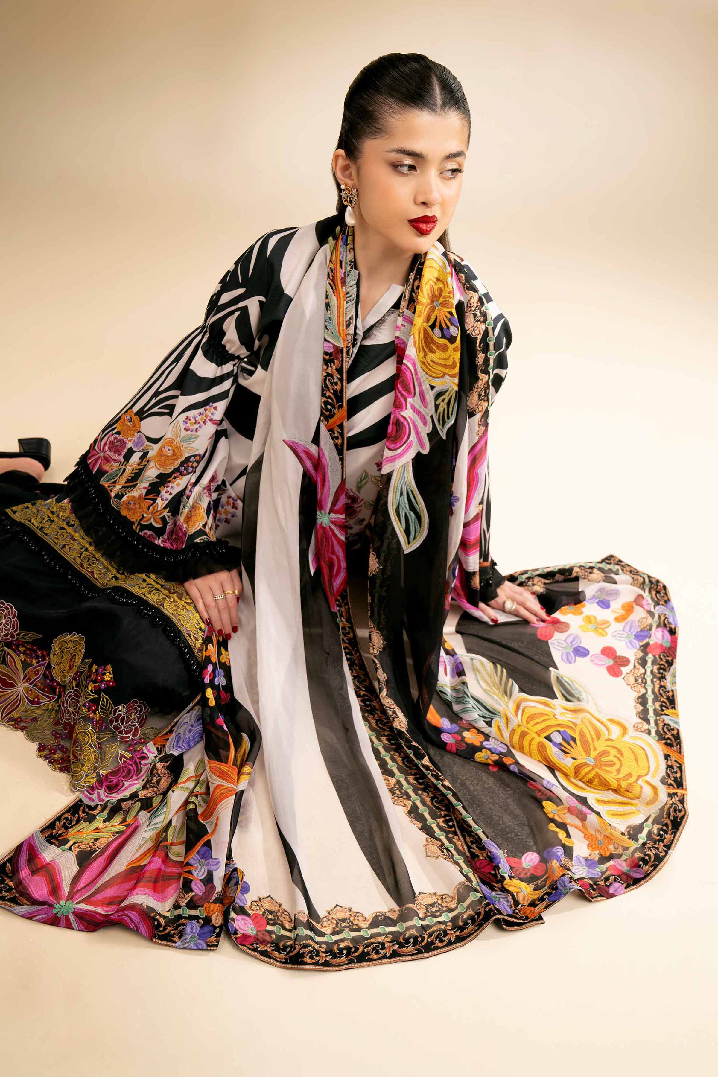 3 Piece - Digital Printed Embroidered Suit - 42501480 for Women - Unstitched Collection | Nishat | Shop Online