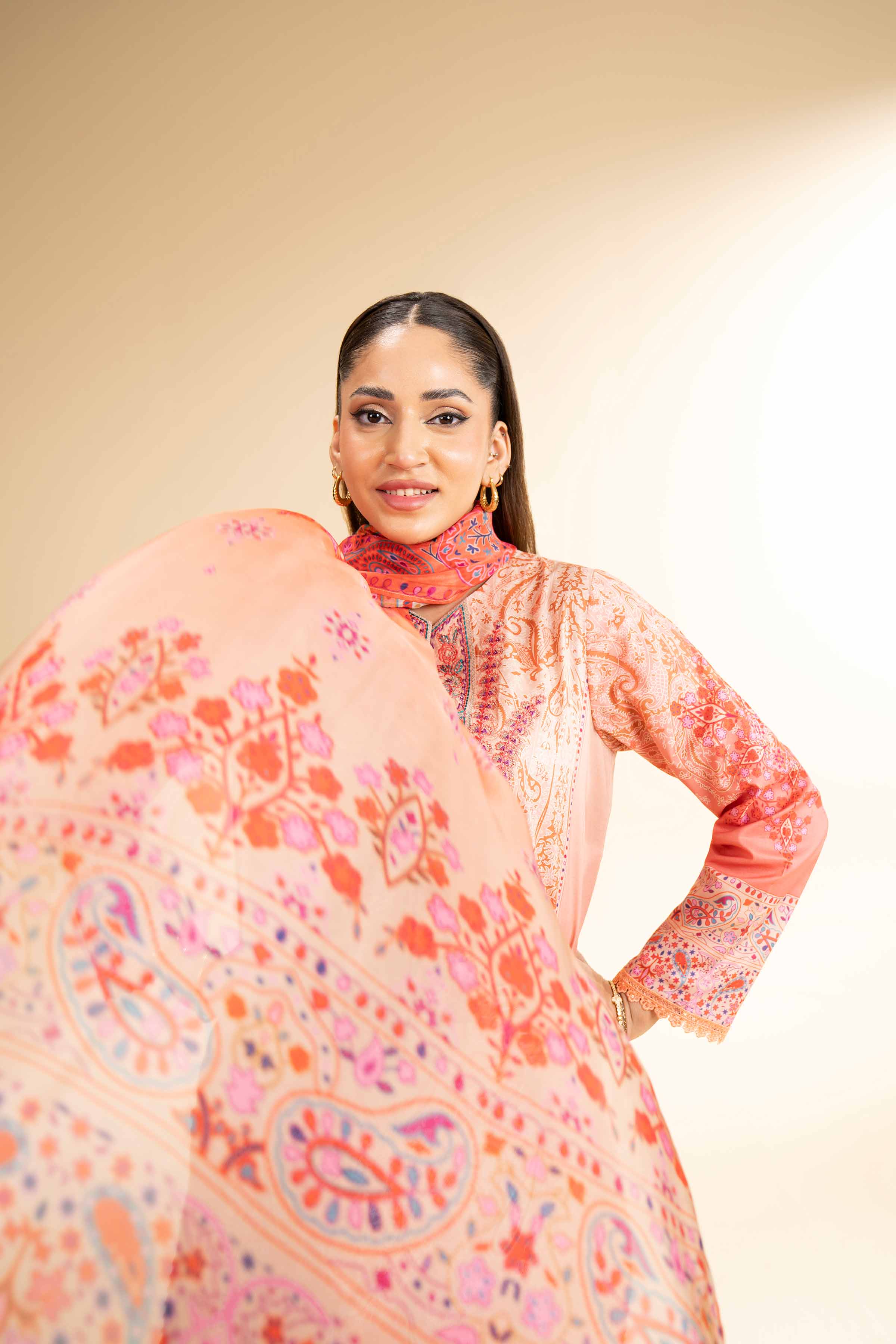 3 Piece - Digital Printed Embroidered Suit - 42501485 for Women - Unstitched Collection | Nishat | Shop Online
