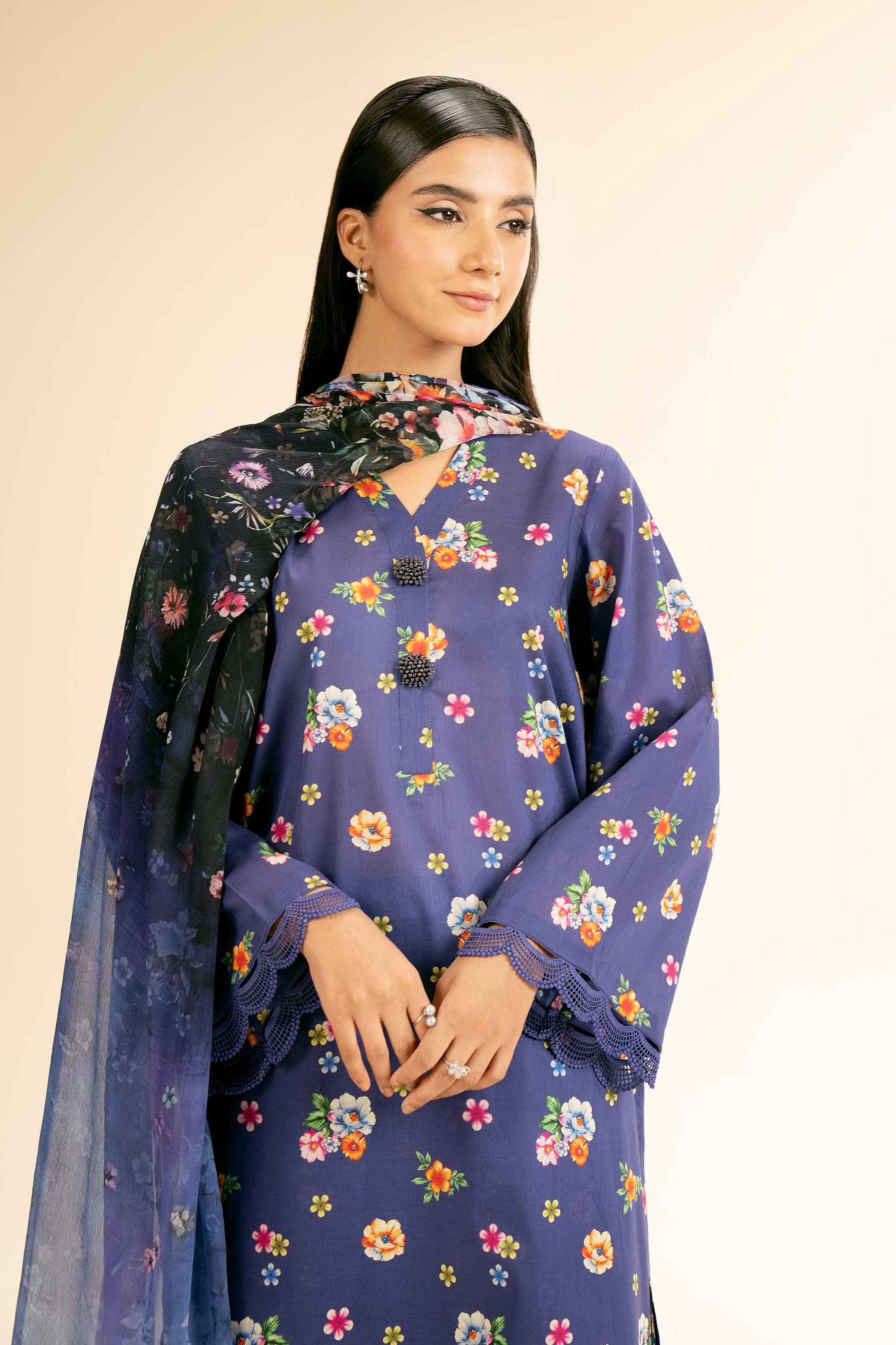 3 Piece - Printed Suit - 42501486 for Women - Unstitched Collection | Nishat | Shop Online