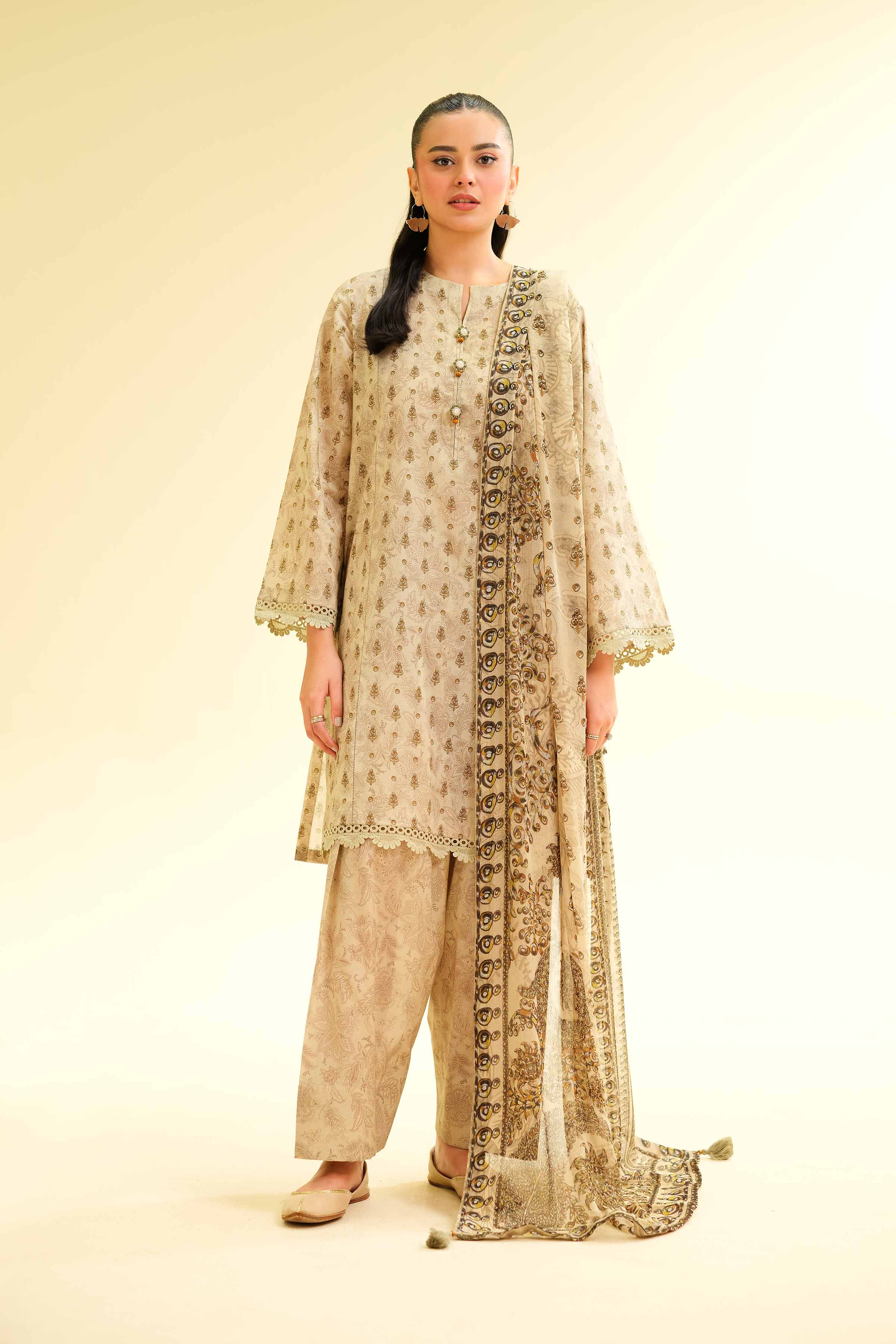 3 Piece - Printed Suit - 42501489 for Women - Unstitched Collection | Nishat | Shop Online