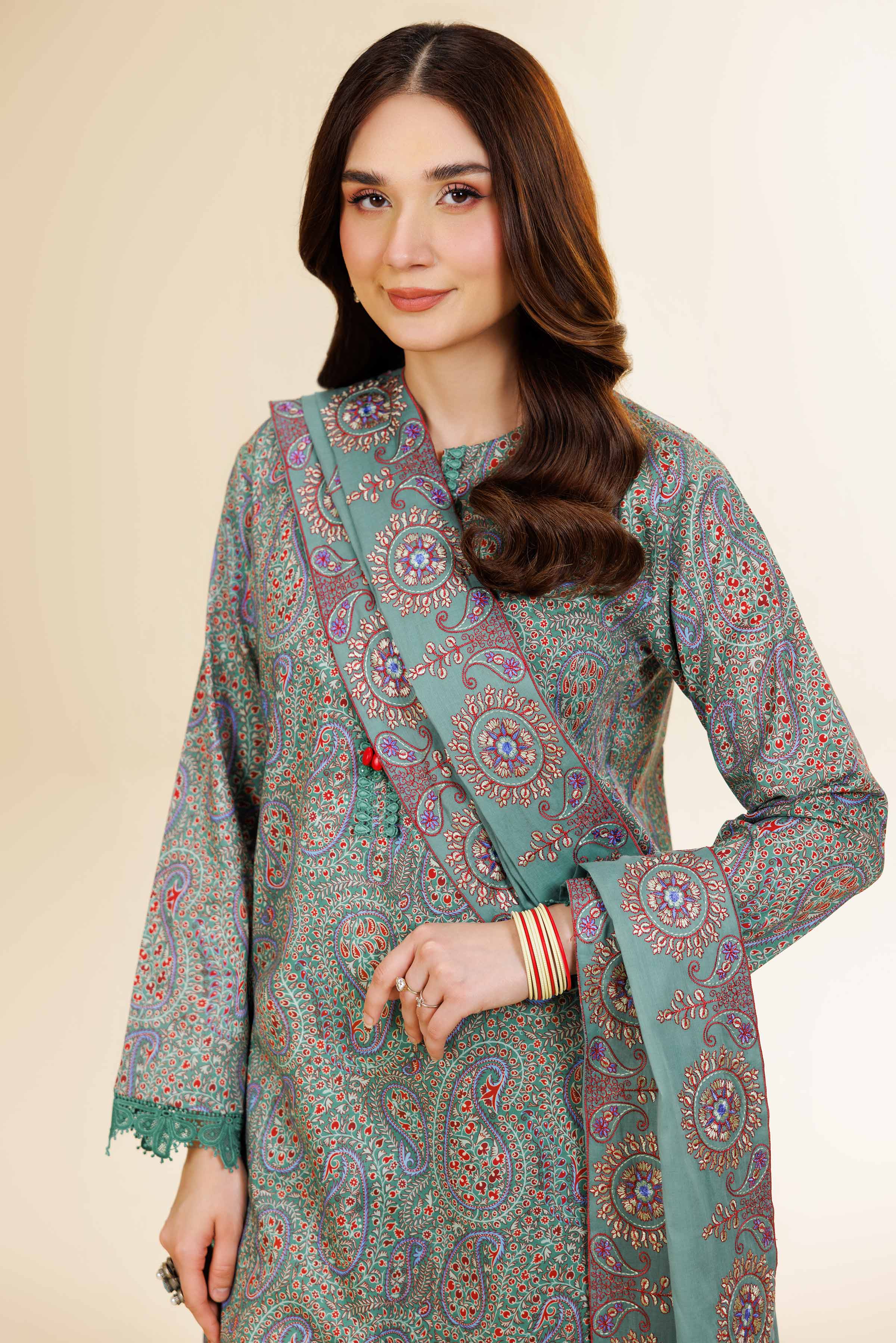 3 Piece - Printed Embroidered Suit - 42501497 for Women - Unstitched Collection | Nishat | Shop Online