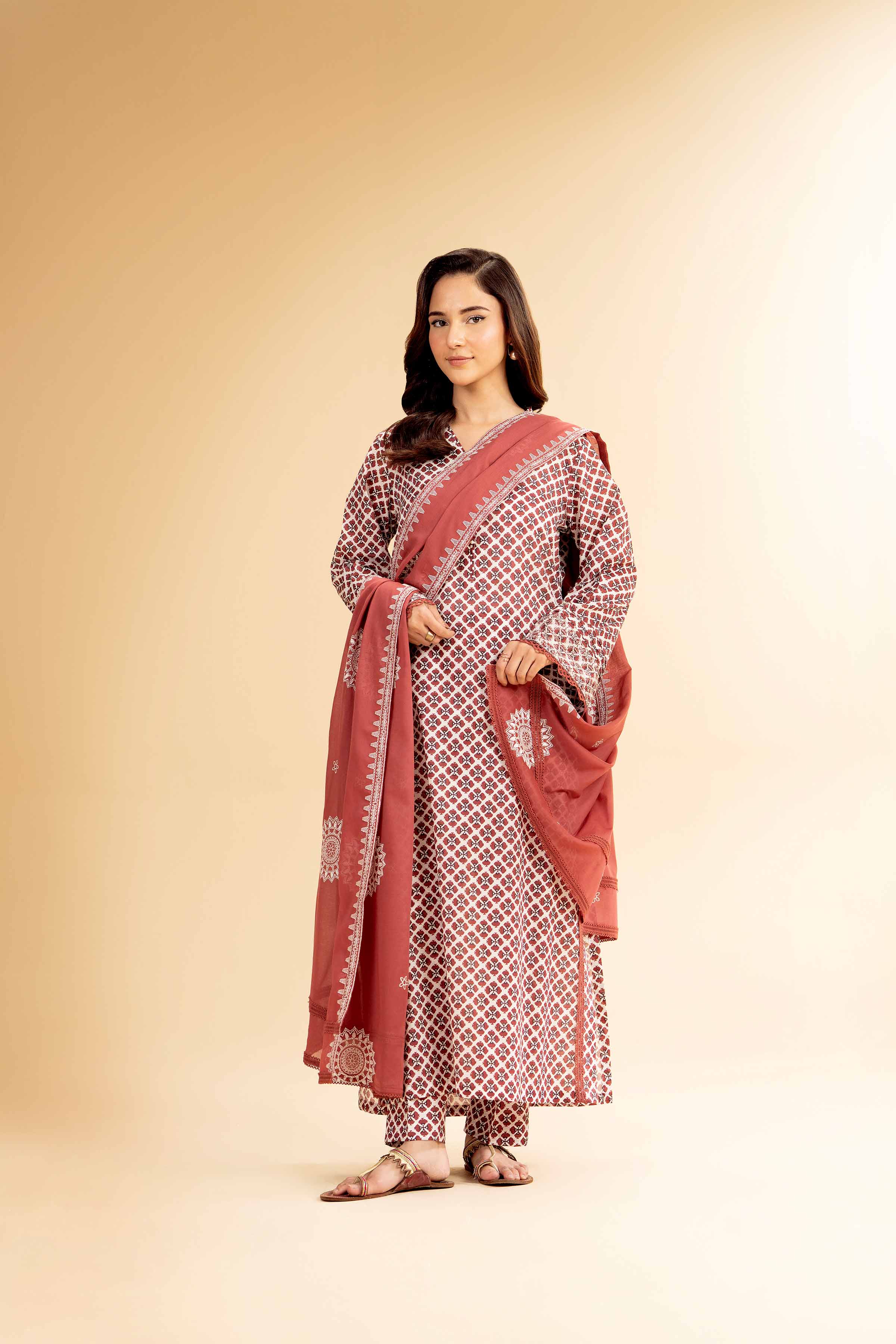 3 Piece - Printed Embroidered Suit - 42501499 for Women - Unstitched Collection | Nishat | Shop Online
