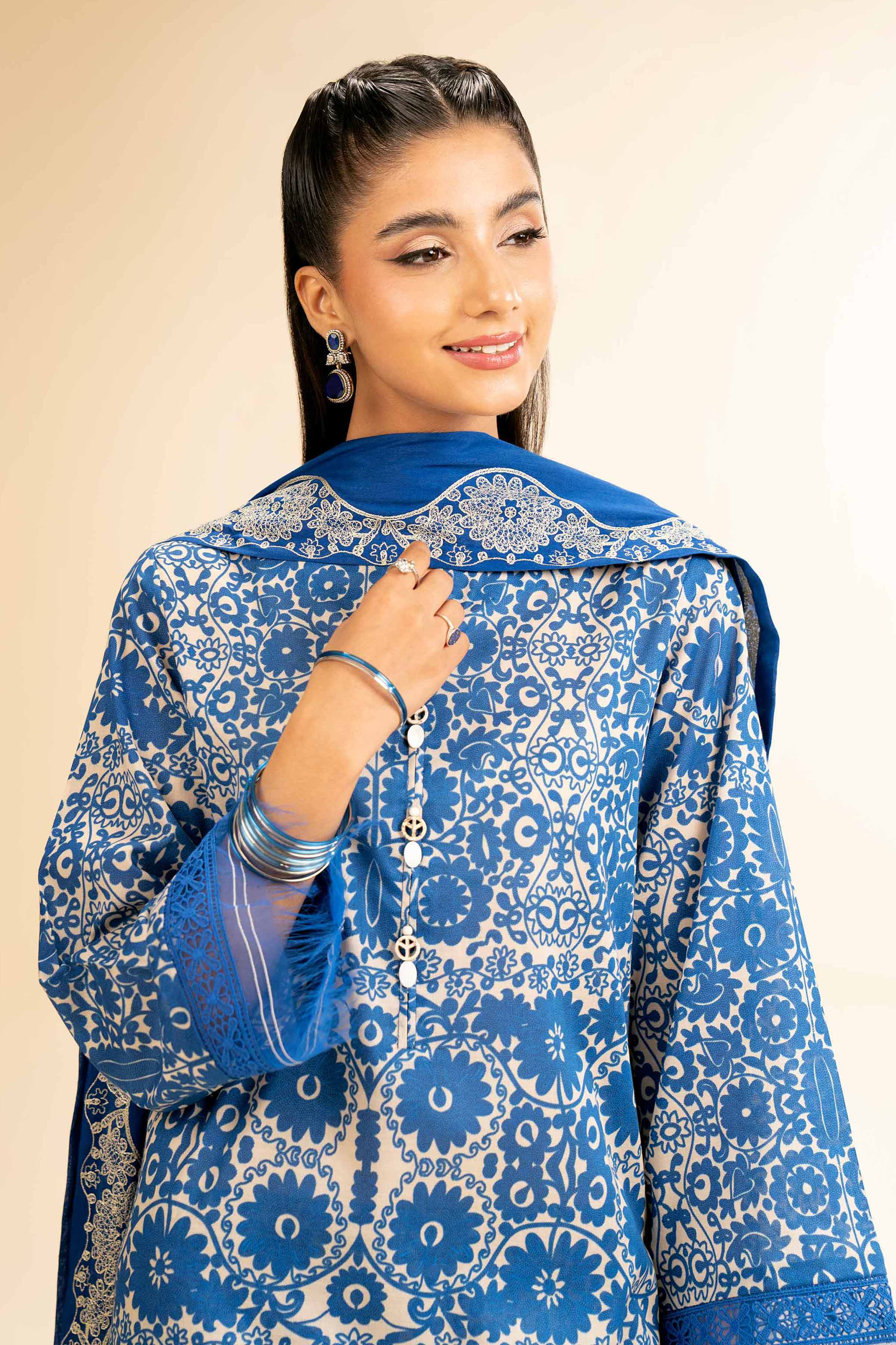 3 Piece - Printed Embroidered Suit - 42501501 for Women - Unstitched Collection | Nishat | Shop Online