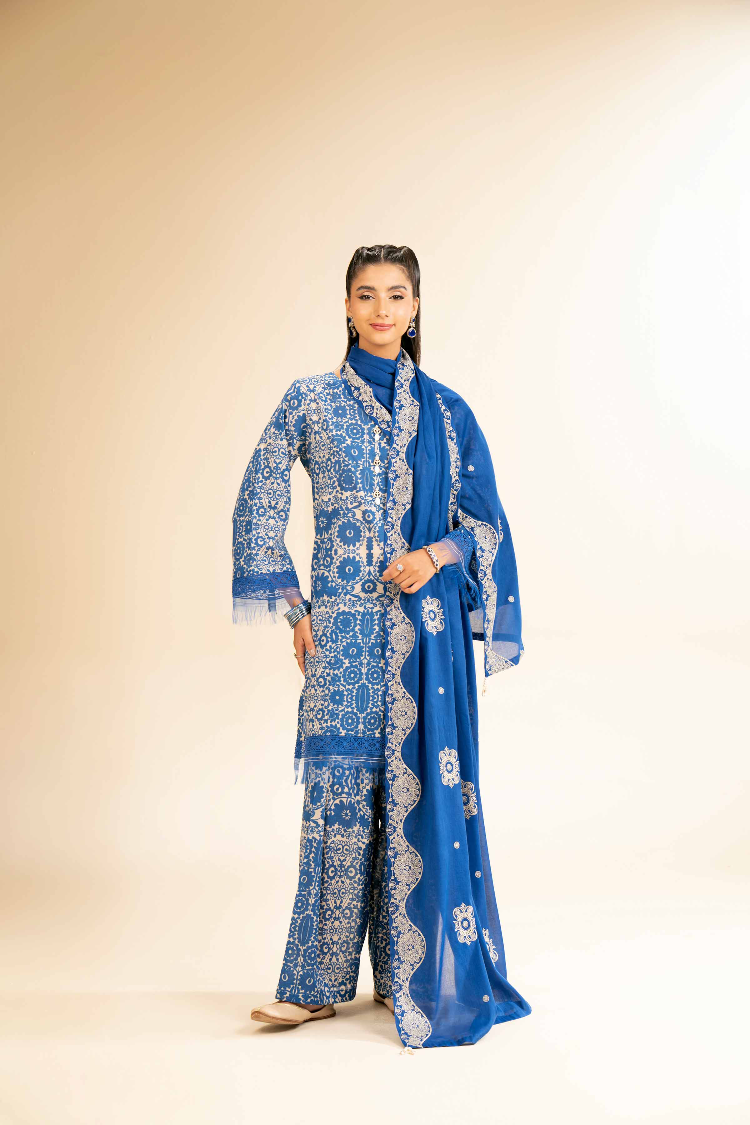3 Piece - Printed Embroidered Suit - 42501501 for Women - Unstitched Collection | Nishat | Shop Online