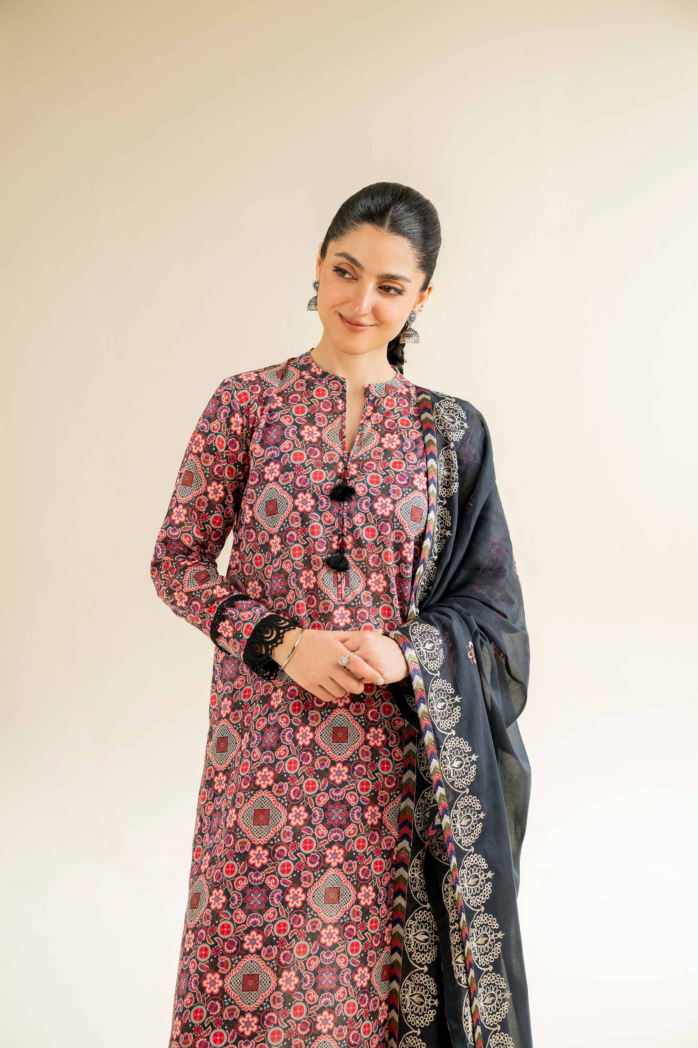 3 Piece - Printed Embroidered Suit - 42501502 for Women - Unstitched Collection | Nishat | Shop Online