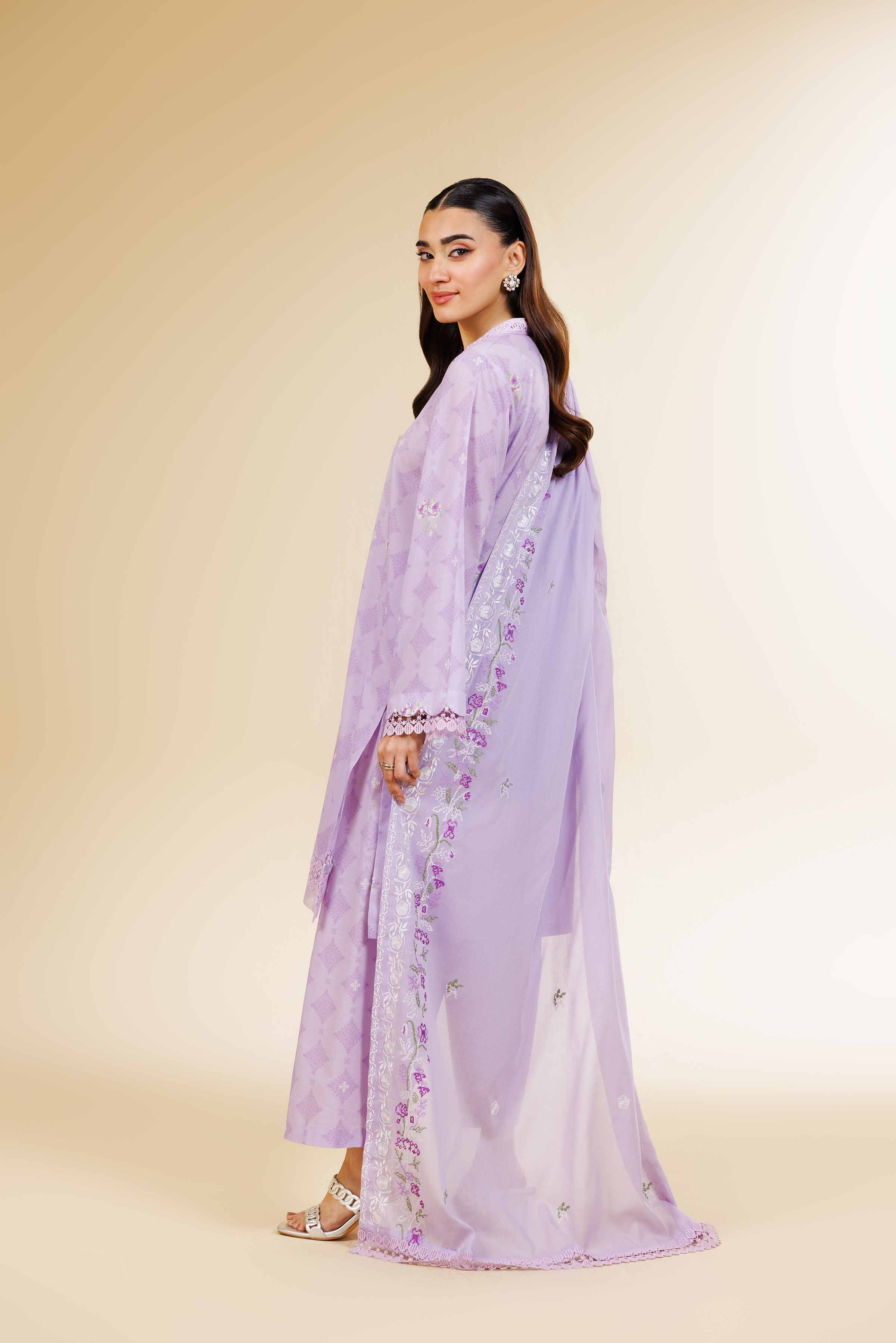 3 Piece - Printed Embroidered Suit - 42501504 for Women - Unstitched Collection | Nishat | Shop Online