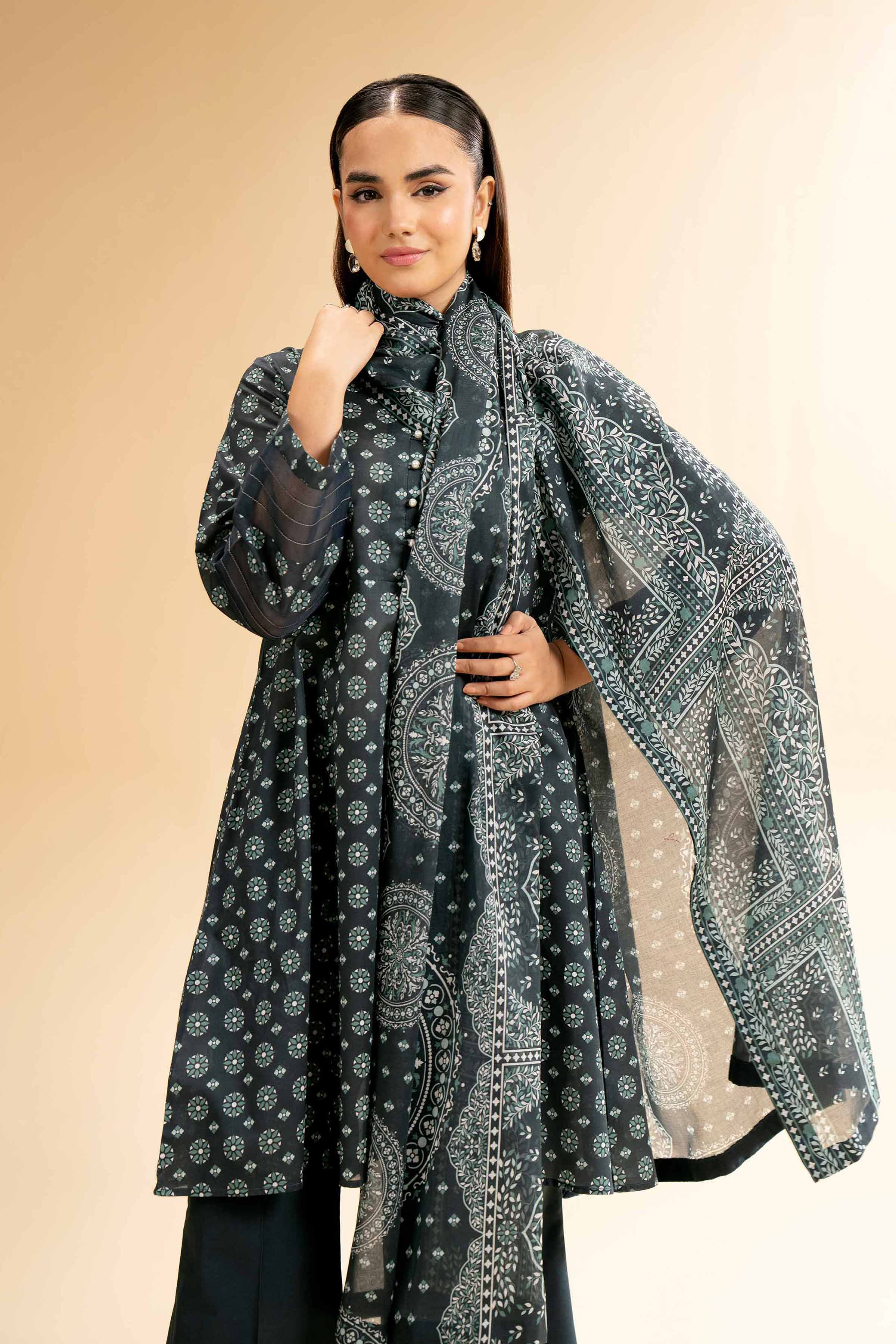 2 Piece - Printed Suit - 42501538 for Women - Unstitched Collection | Nishat | Shop Online