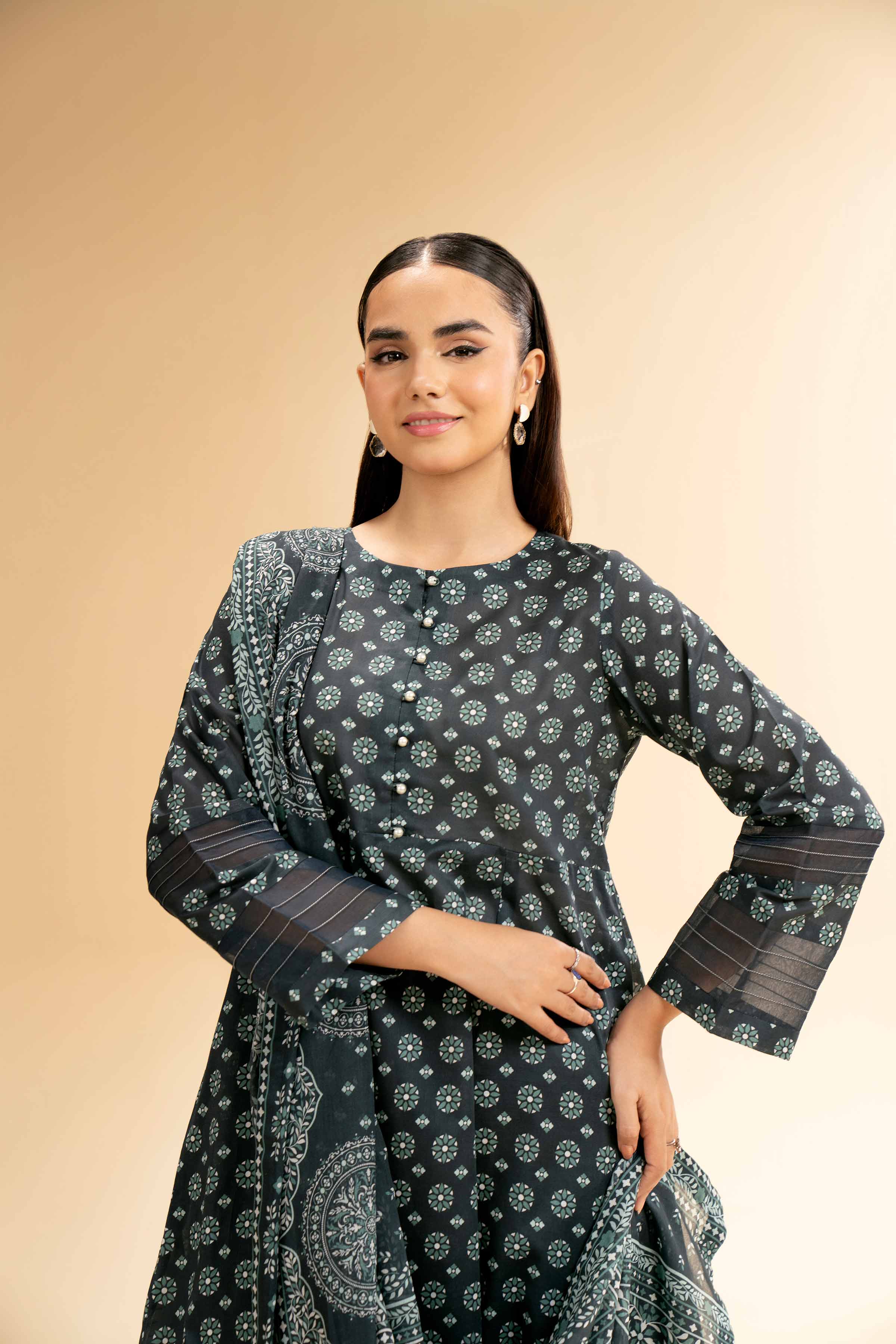 2 Piece - Printed Suit - 42501538 for Women - Unstitched Collection | Nishat | Shop Online