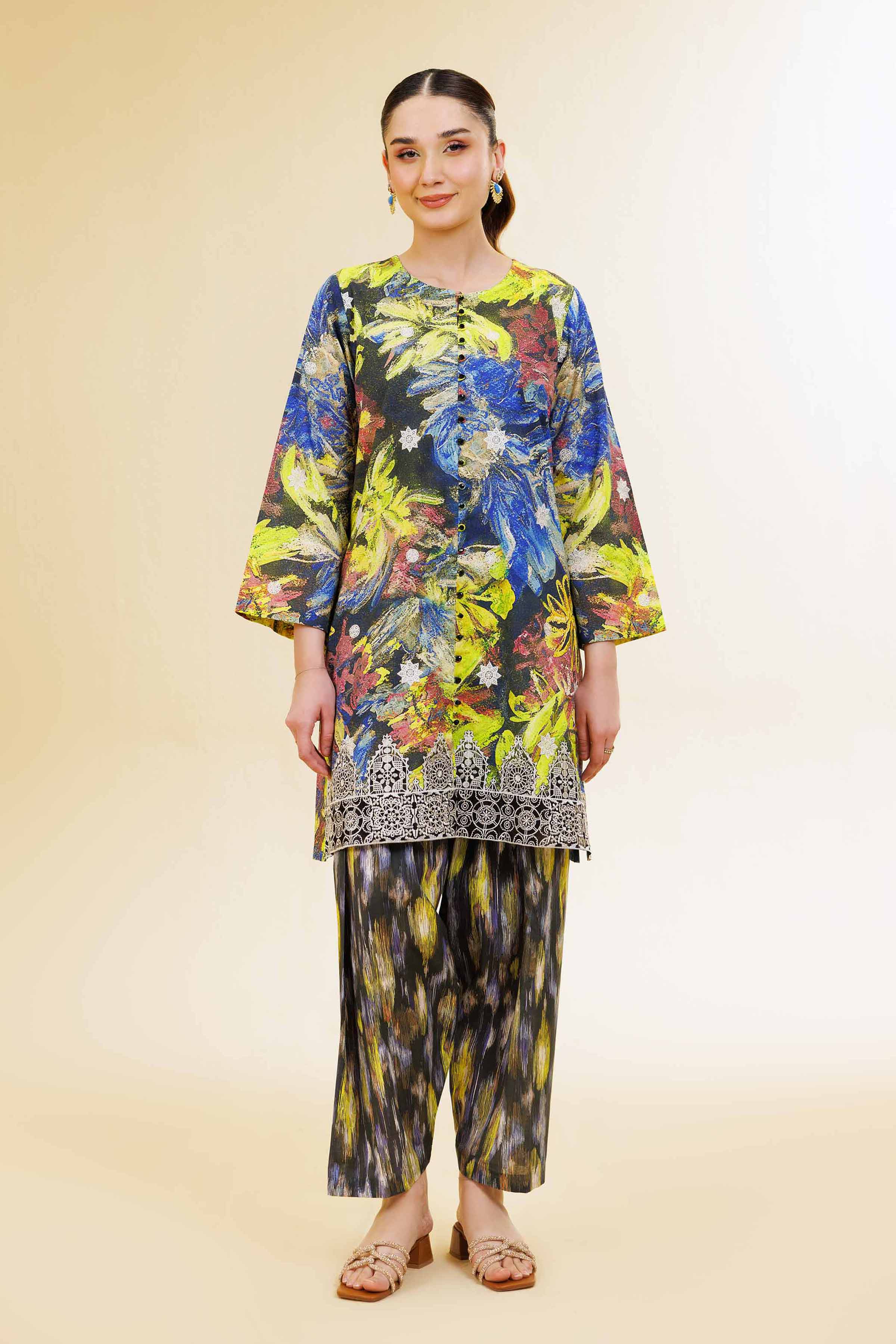2 Piece - Digital Printed Suit - 42501564 for Women - Unstitched Collection | Nishat | Shop Online
