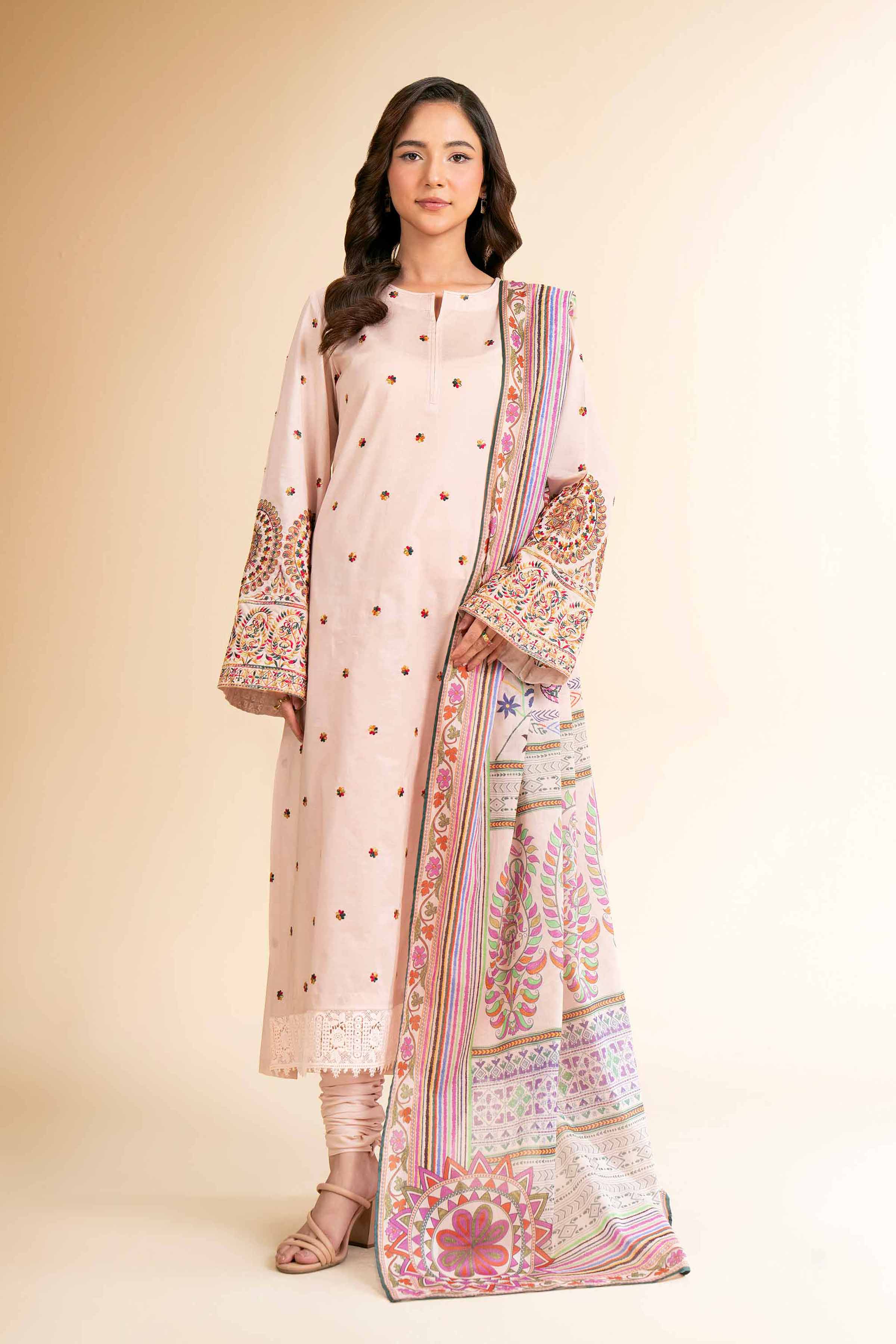 3 Piece - Digital Printed Embroidered Suit - 42501581 for Women - Unstitched Collection | Nishat | Shop Online