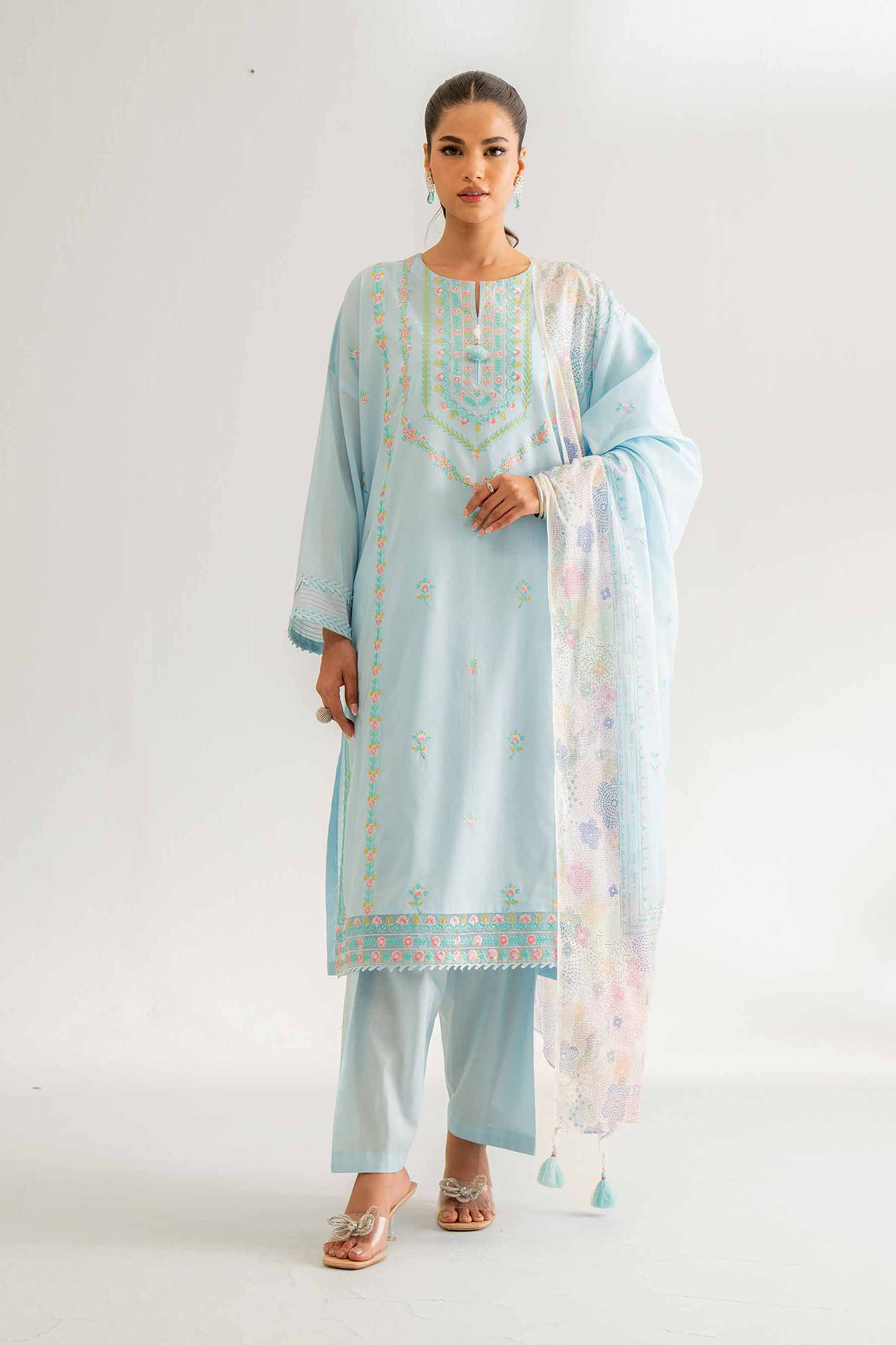 3 Piece - Digital Printed Embroidered Suit - 42501586 for Women - Unstitched Collection | Nishat | Shop Online