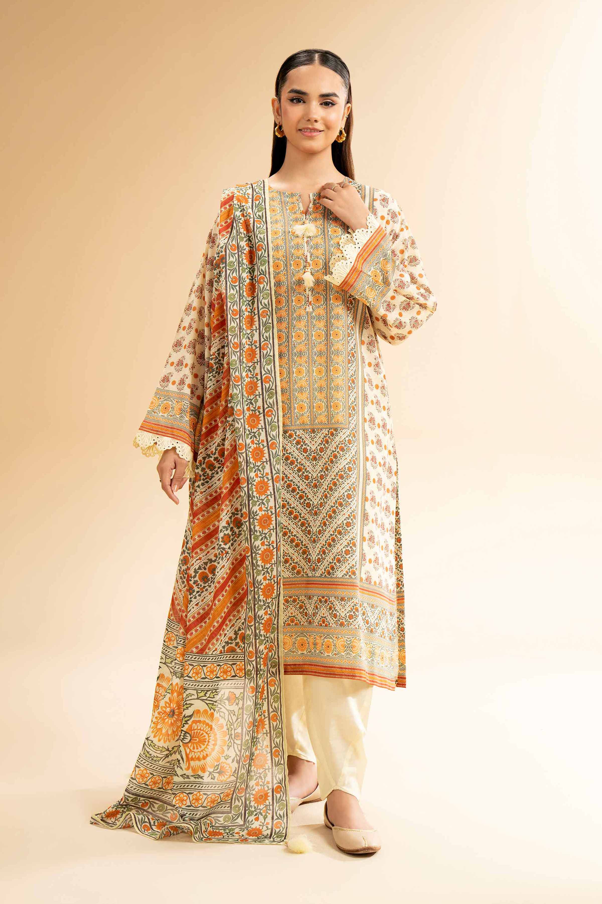 3 Piece - Digital Printed Suit - 42501594 for Women - Unstitched Collection | Nishat | Shop Online