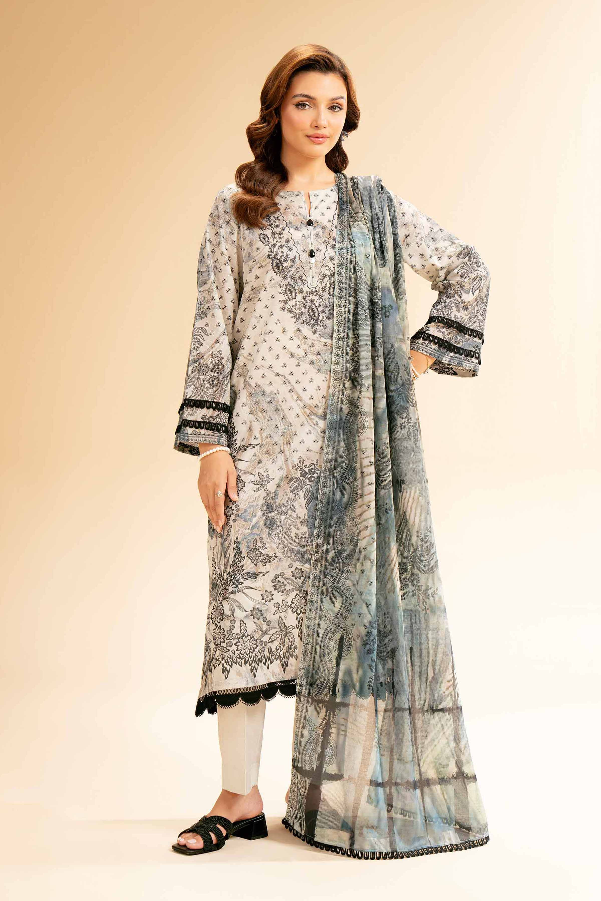 3 Piece - Digital Printed Suit - 42501595 for Women - Unstitched Collection | Nishat | Shop Online