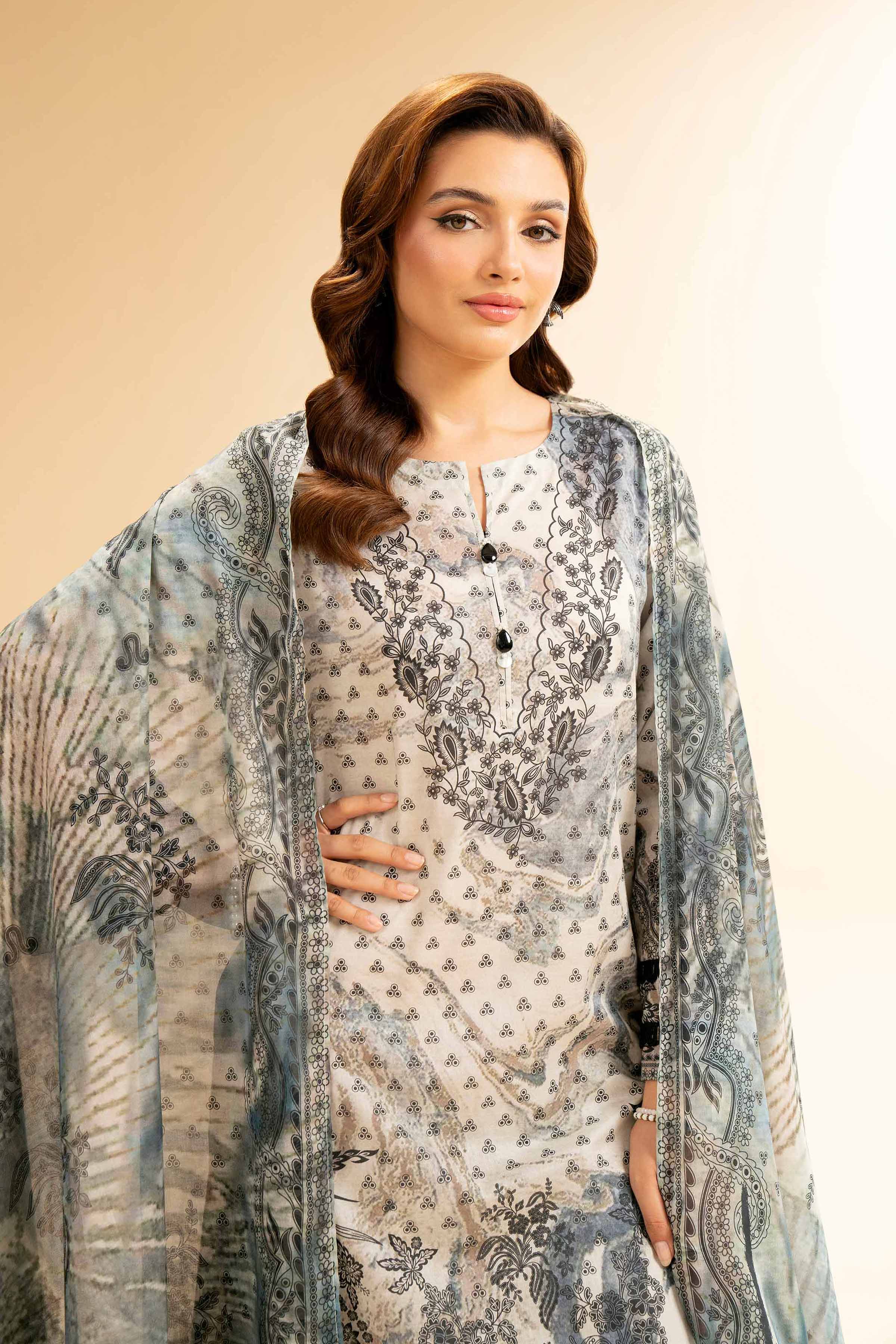 3 Piece - Digital Printed Suit - 42501595 for Women - Unstitched Collection | Nishat | Shop Online