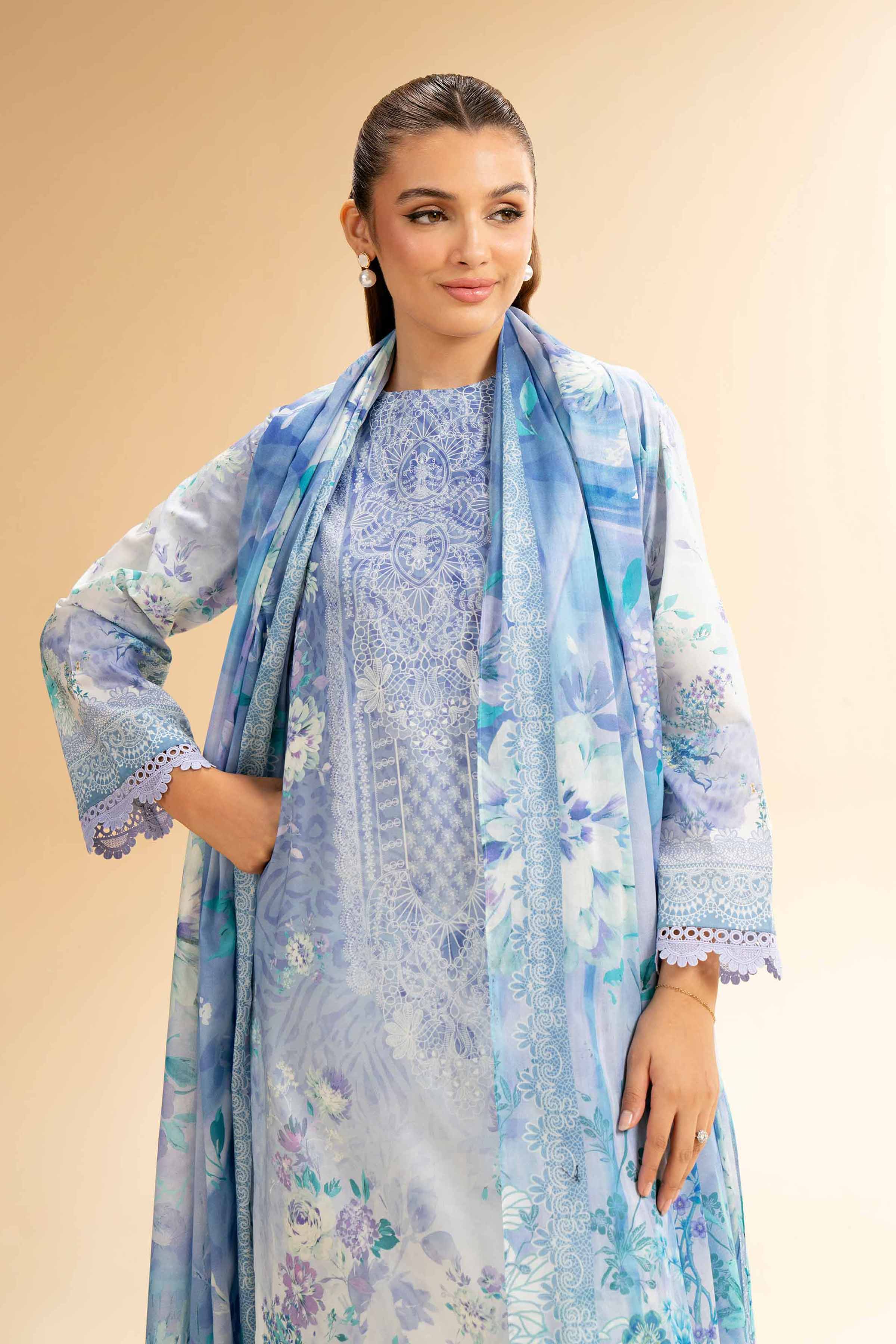3 Piece - Digital Printed Suit - 42501596 for Women - Unstitched Collection | Nishat | Shop Online