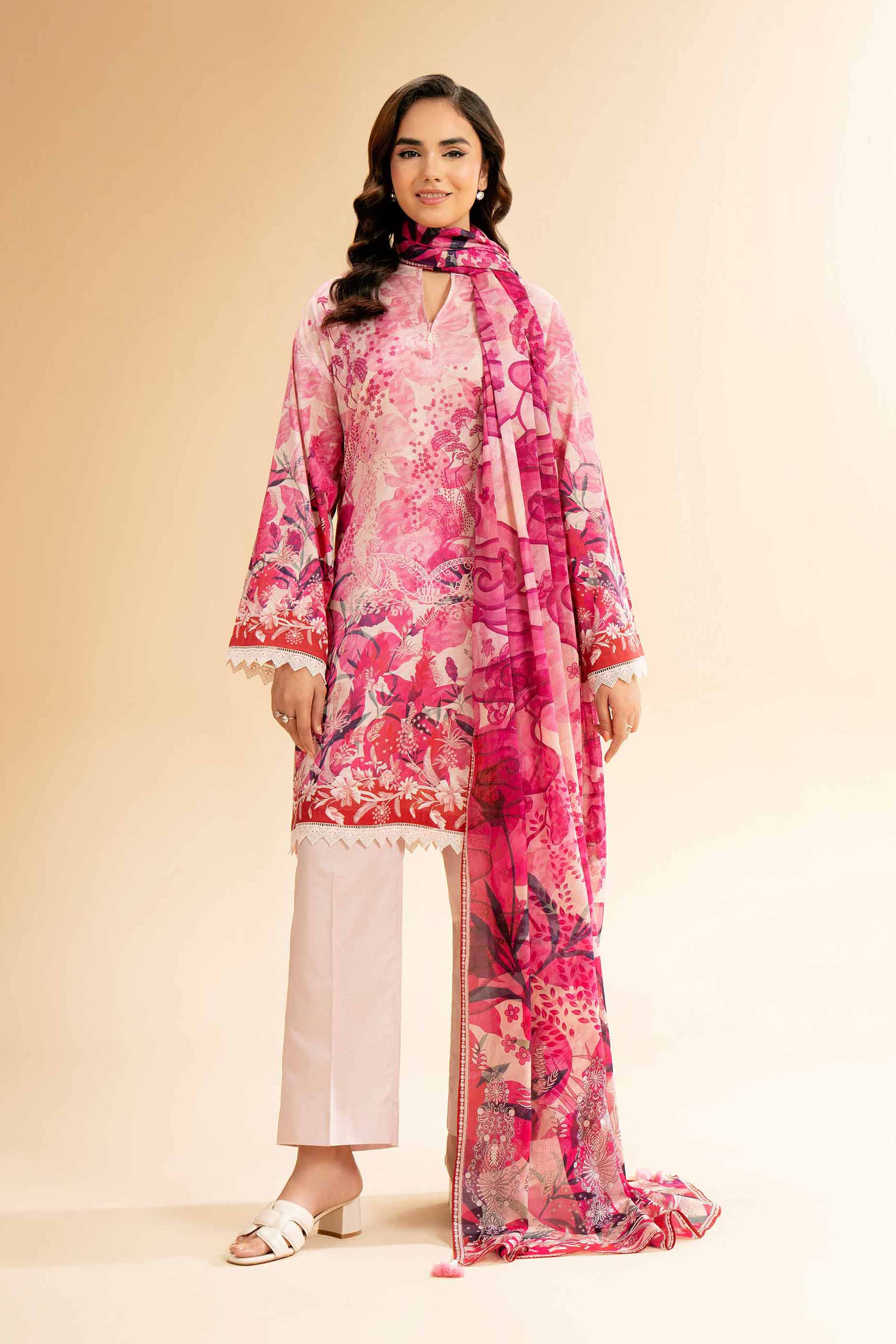 3 Piece - Digital Printed Suit - 42501598 for Women - Unstitched Collection | Nishat | Shop Online