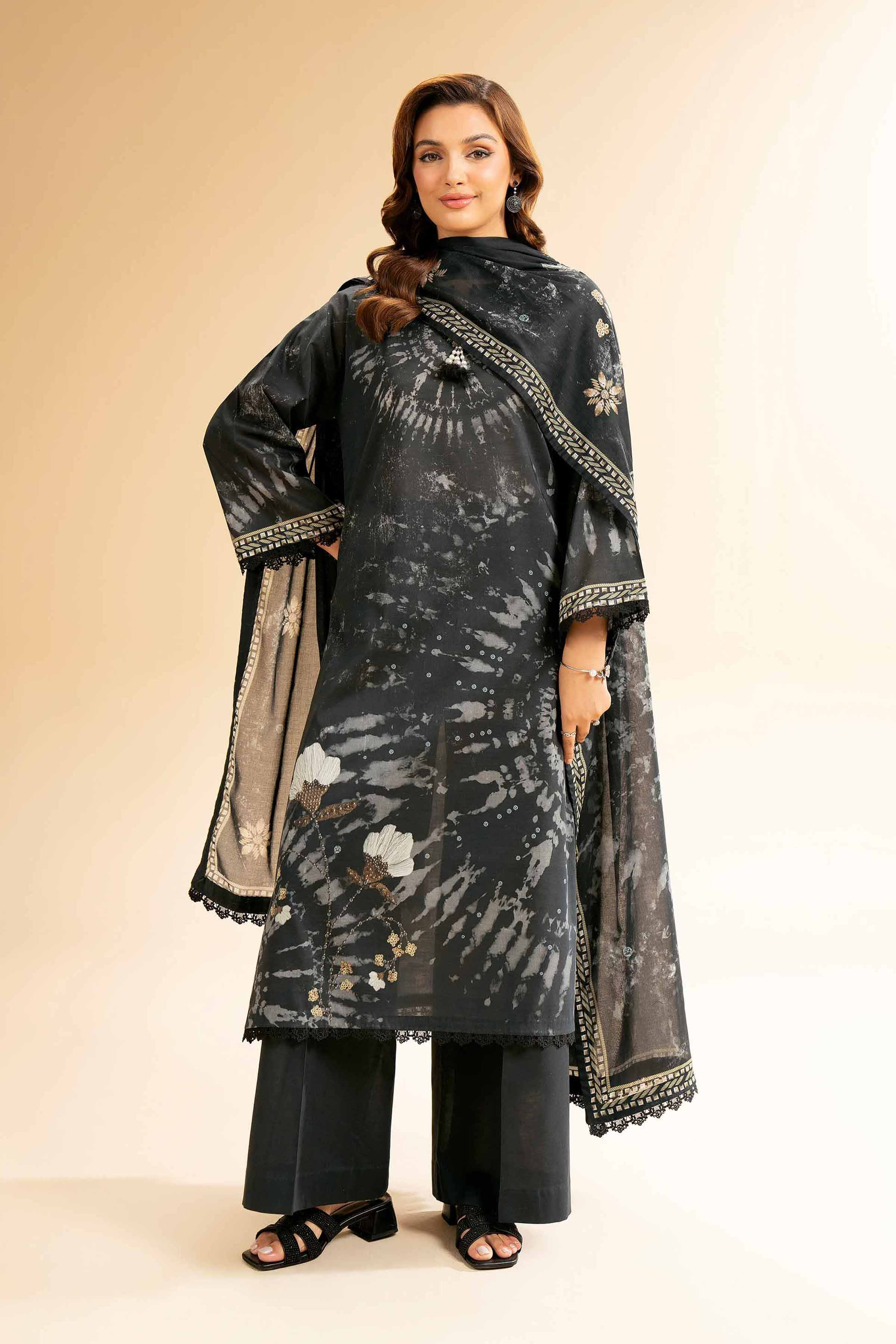 3 Piece - Digital Printed Suit - 42501605 for Women - Unstitched Collection | Nishat | Shop Online