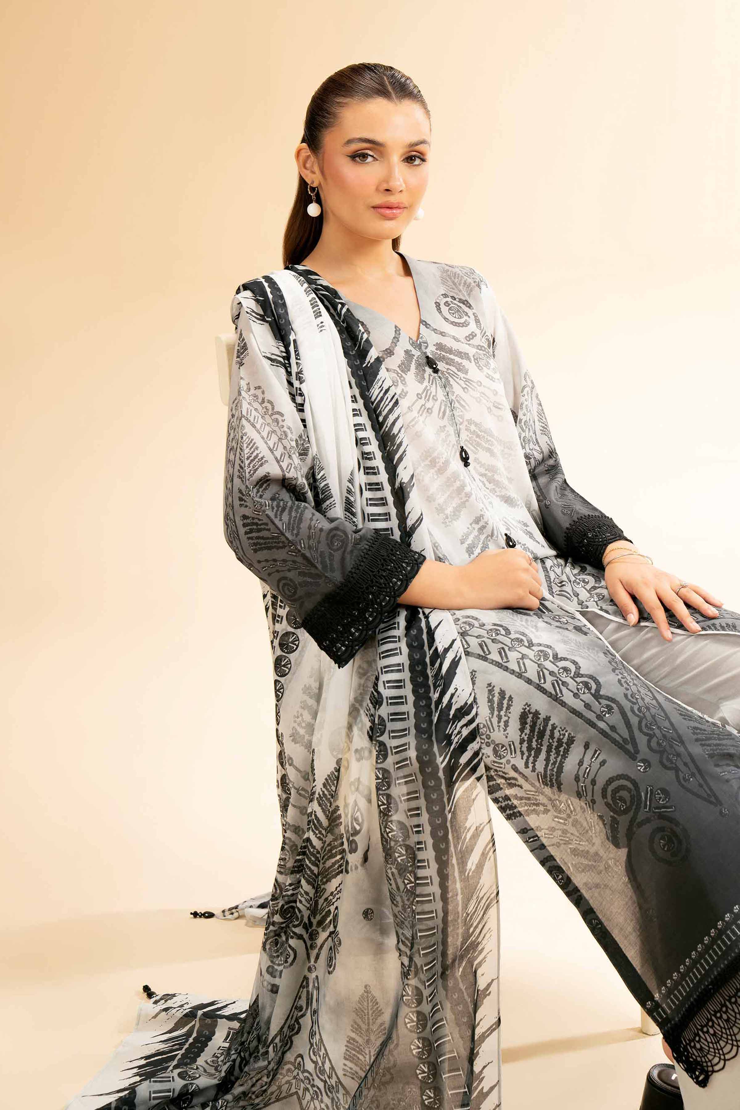 3 Piece - Digital Printed Suit - 42501608 for Women - Unstitched Collection | Nishat | Shop Online