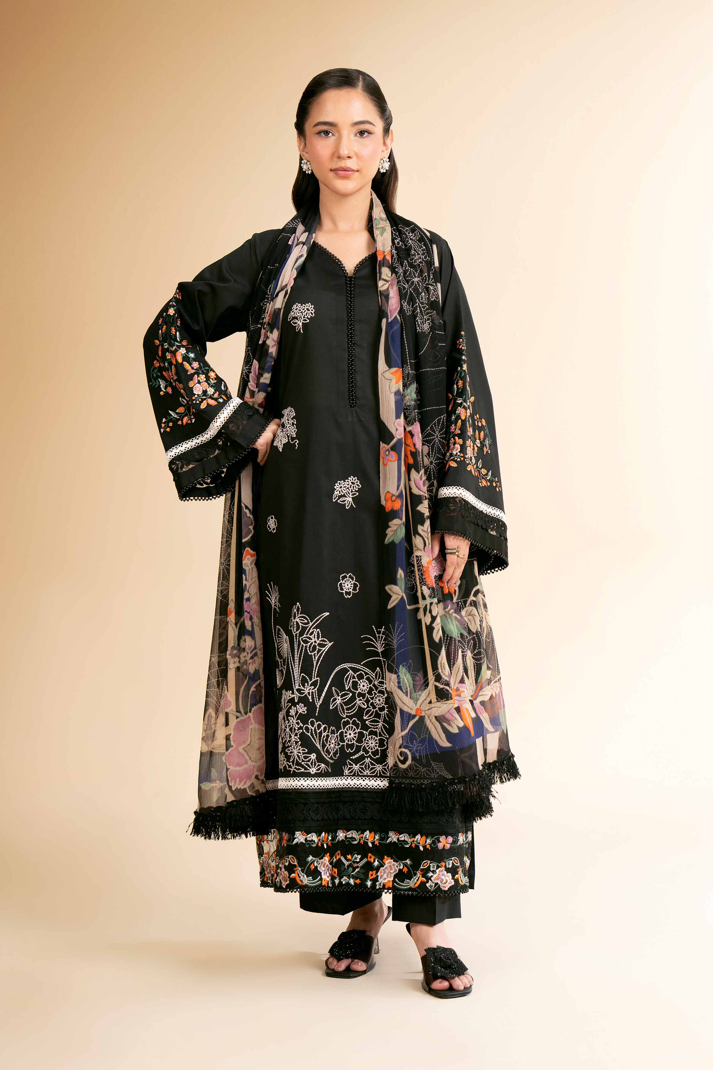 3 Piece - Digital Printed Embroidered Suit - 42501610 for Women - Unstitched Collection | Nishat | Shop Online