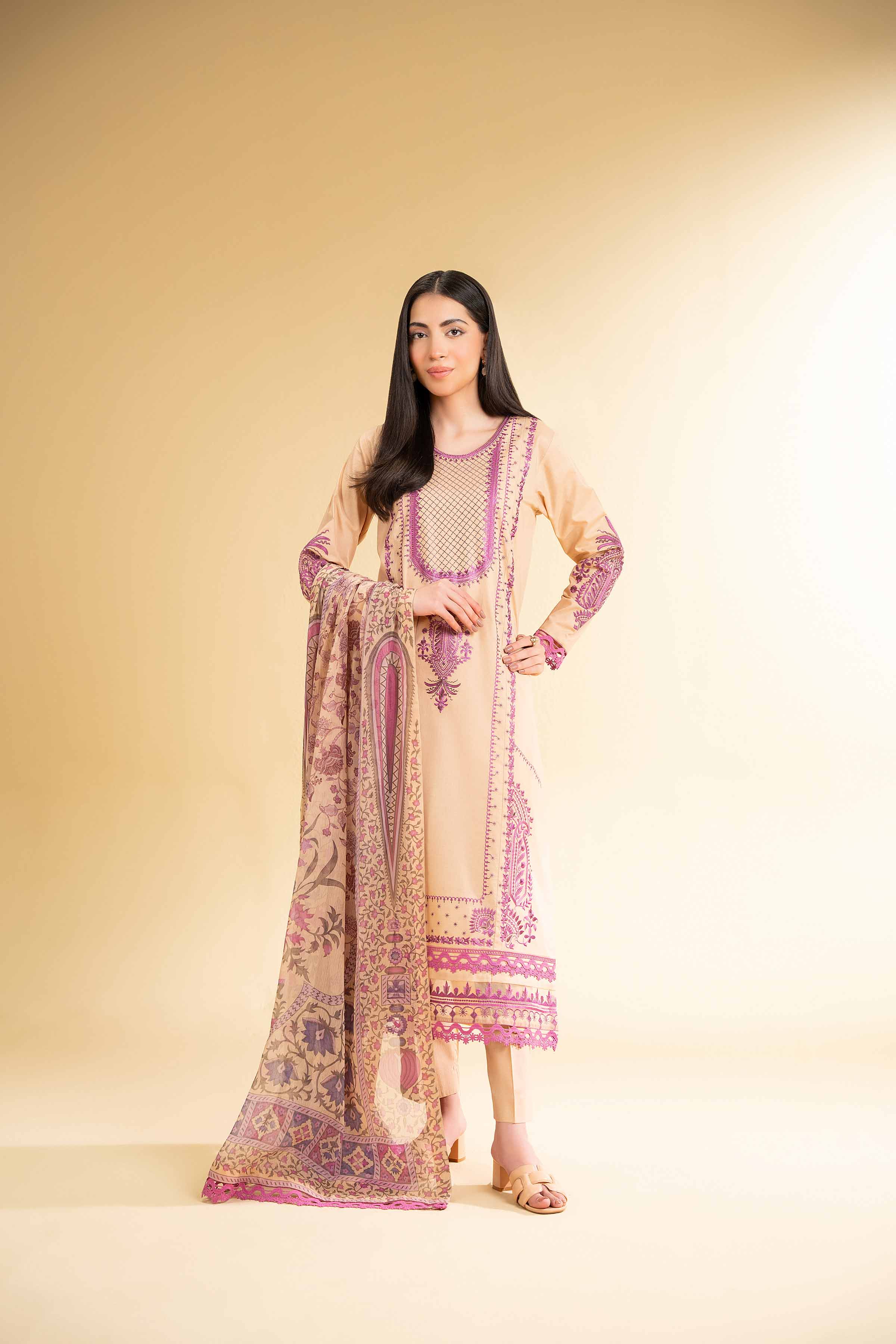 3 Piece - Digital Printed Embroidered Suit - 42501613 for Women - Unstitched Collection | Nishat | Shop Online