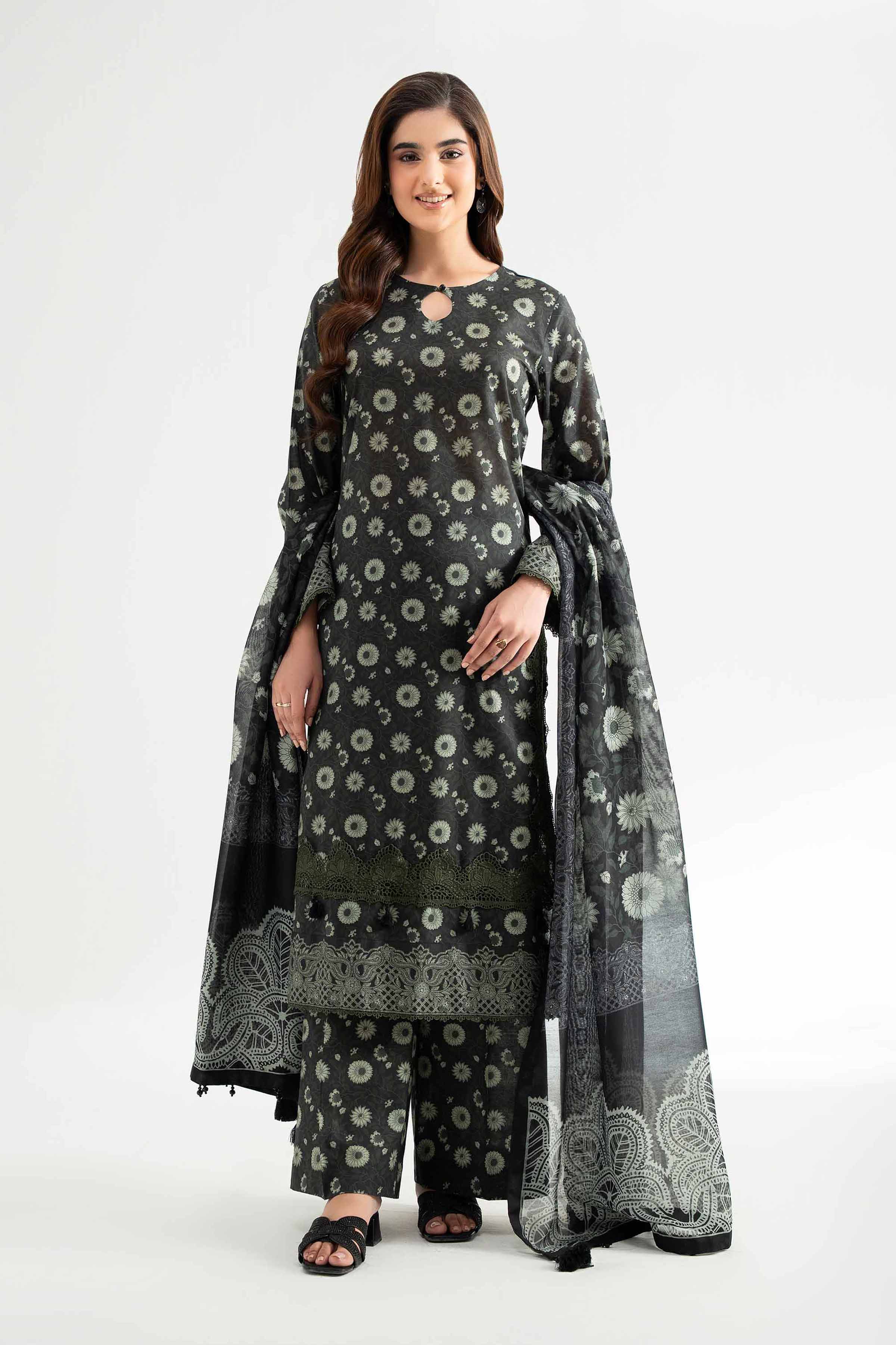 3 Piece - Digital Printed Embroidered Suit - 42501620 for Women - Unstitched Collection | Nishat | Shop Online
