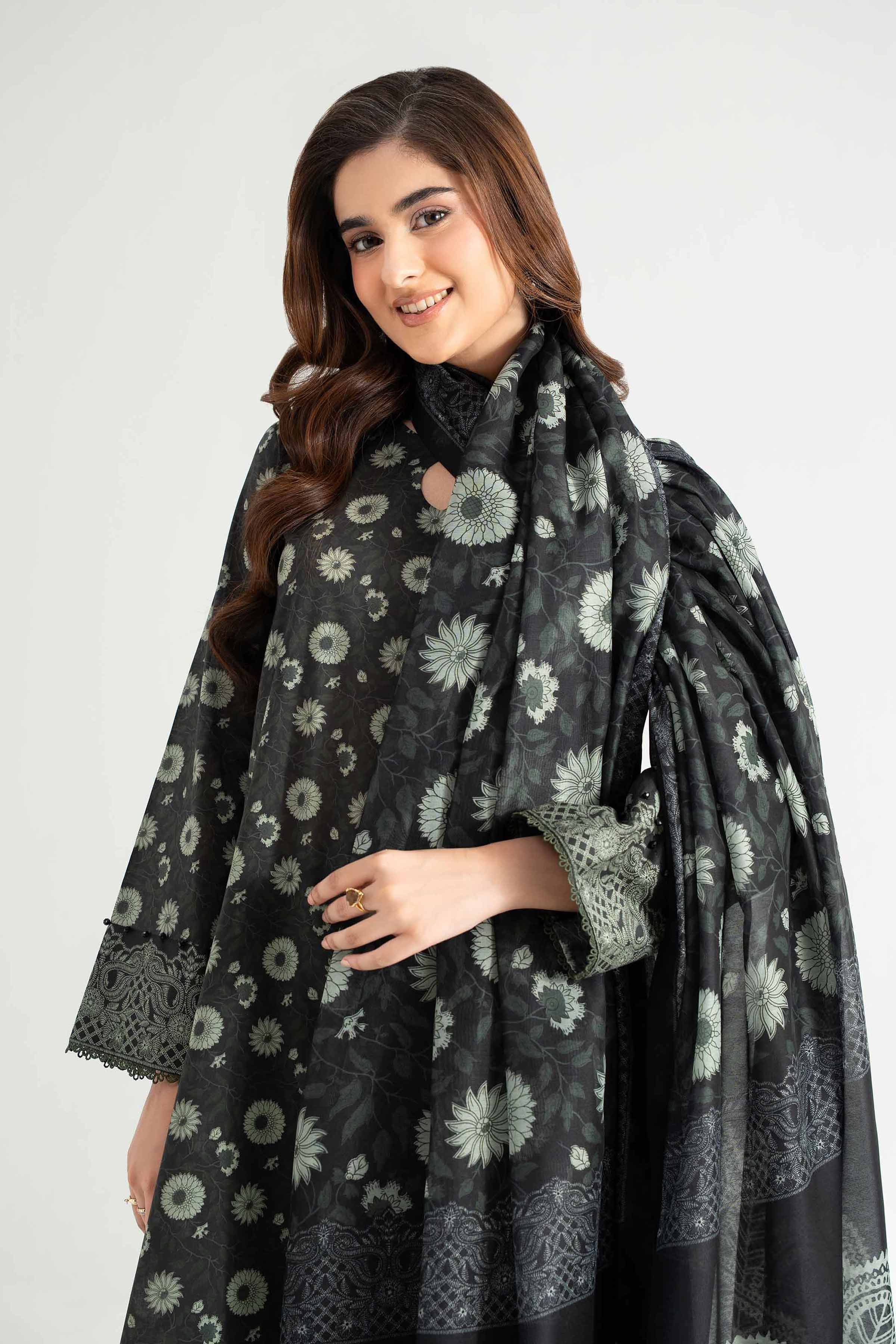 3 Piece - Digital Printed Embroidered Suit - 42501620 for Women - Unstitched Collection | Nishat | Shop Online