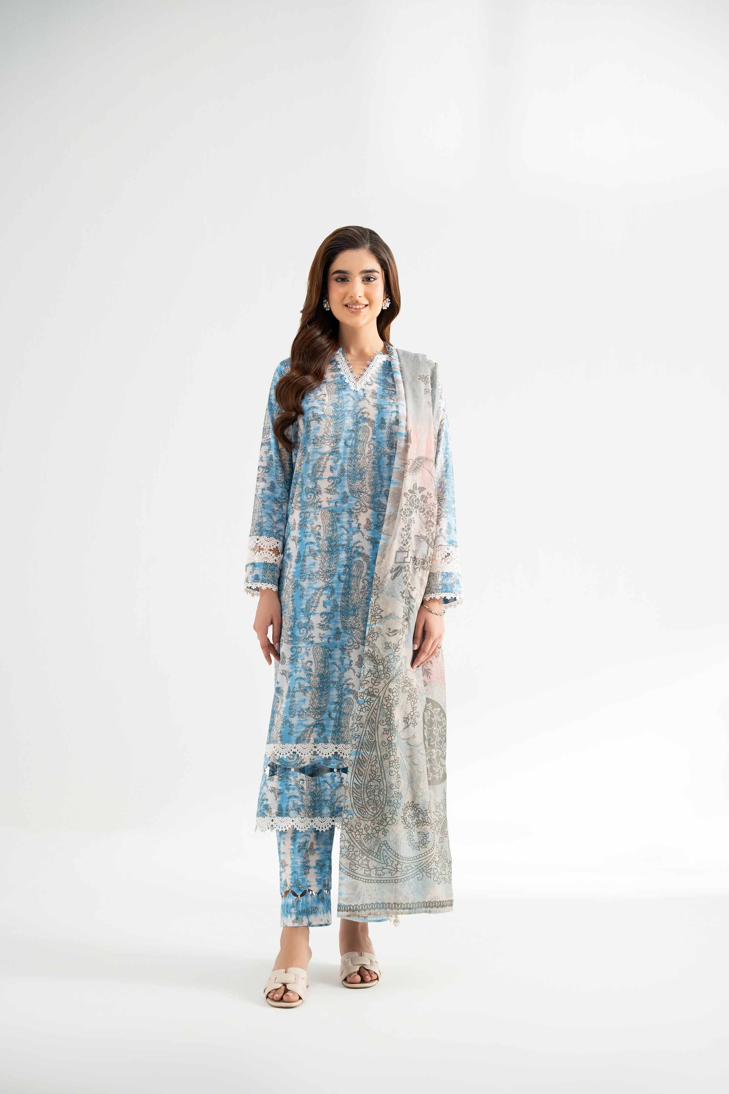 3 Piece - Digital Printed Embroidered Suit - 42501623 for Women - Unstitched Collection | Nishat | Shop Online