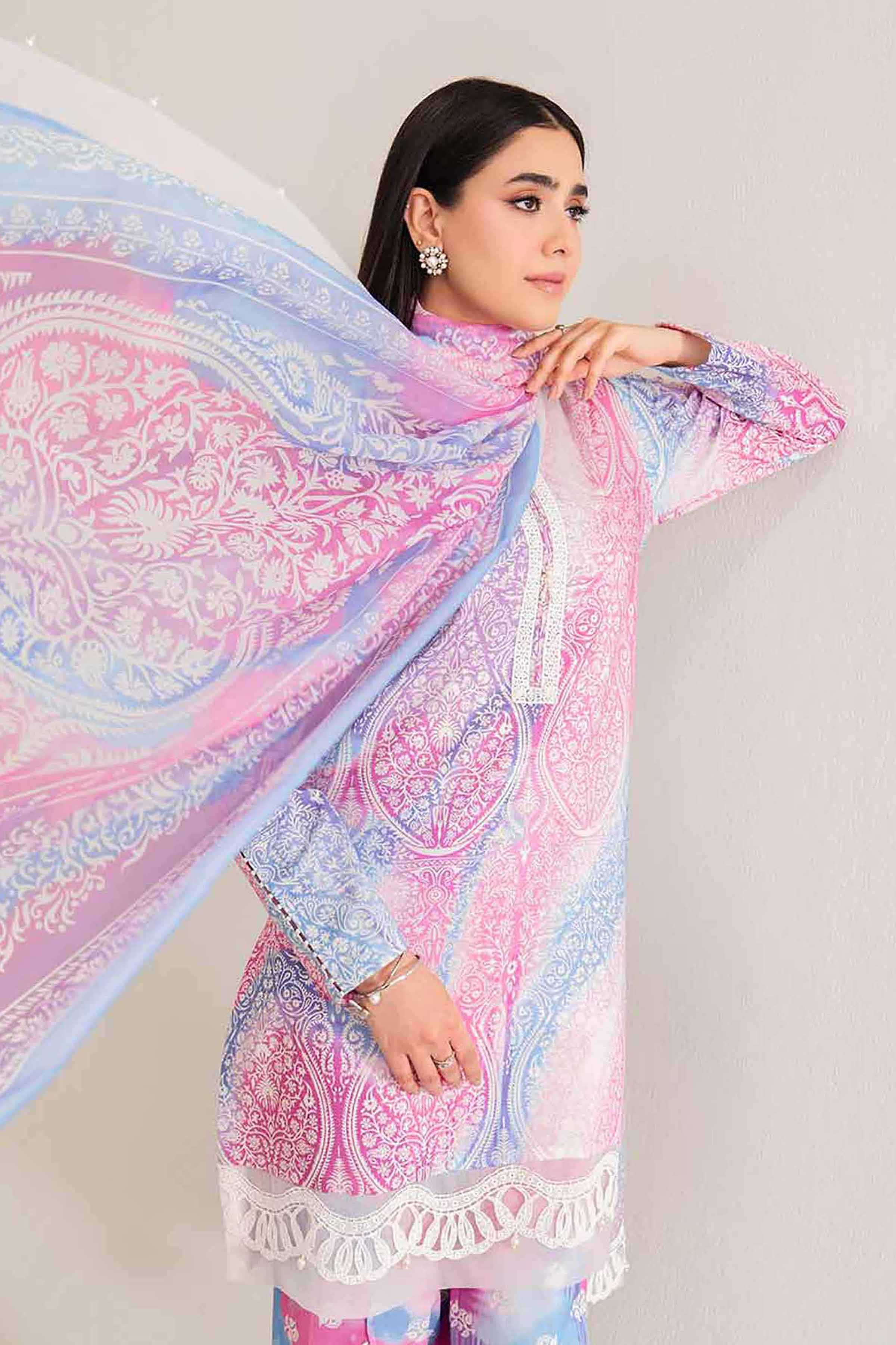 3 Piece - Digital Printed Embroidered Suit - 42501624 for Women - Unstitched Collection | Nishat | Shop Online