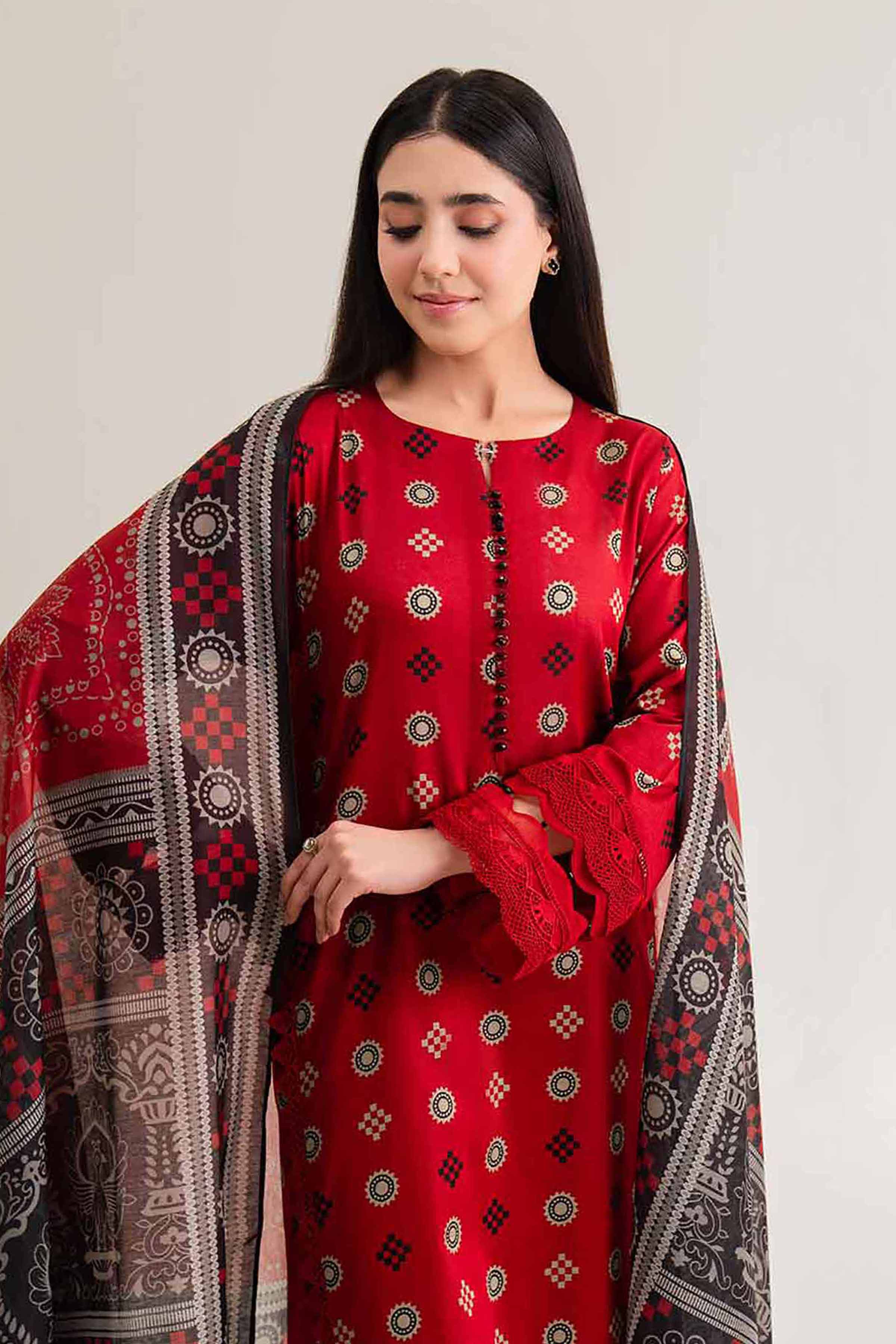 3 Piece - Digital Printed Embroidered Suit - 42501625 for Women - Unstitched Collection | Nishat | Shop Online
